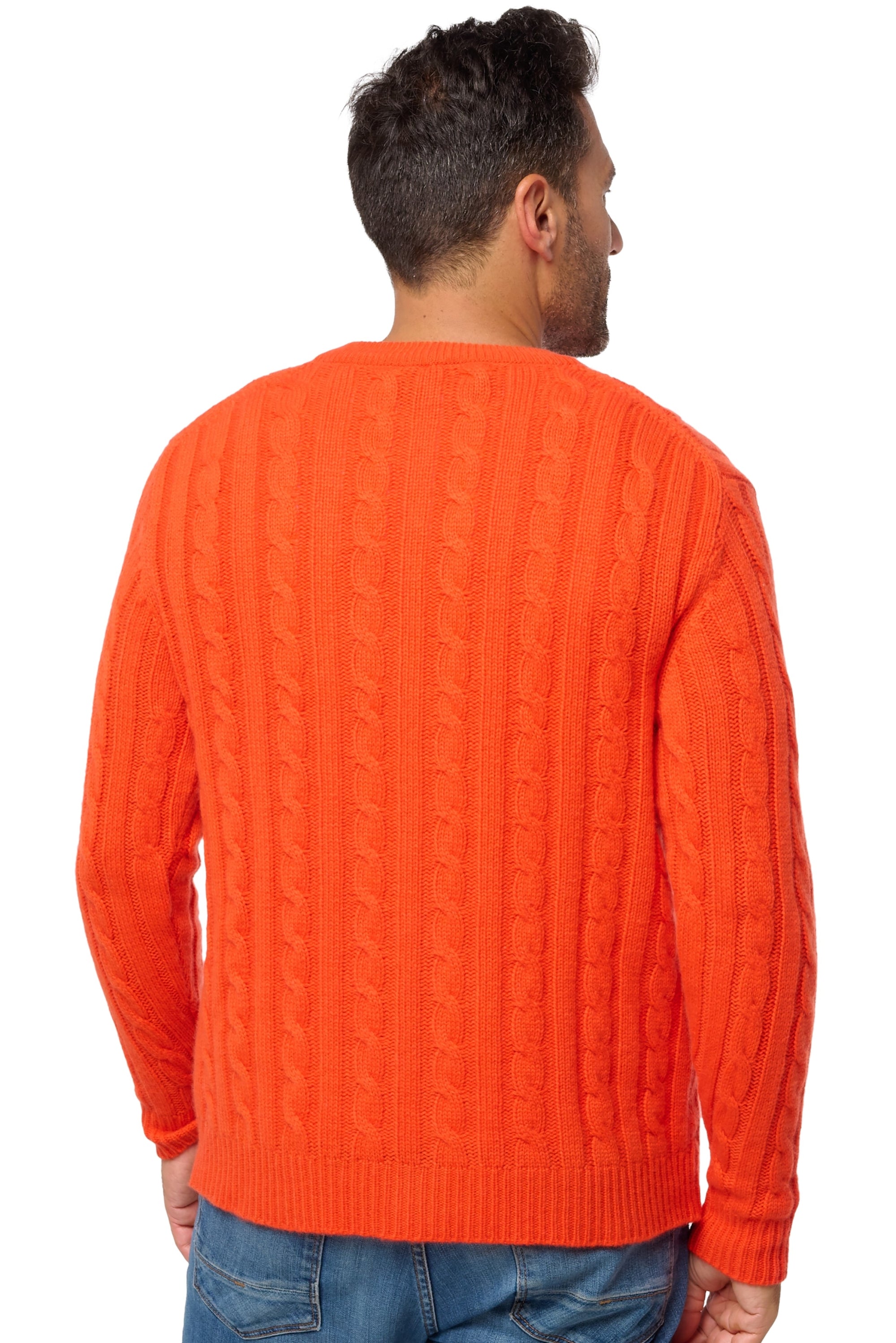 Dixon en cachemire homme - Vue 3 - bloody orange - Mahogany