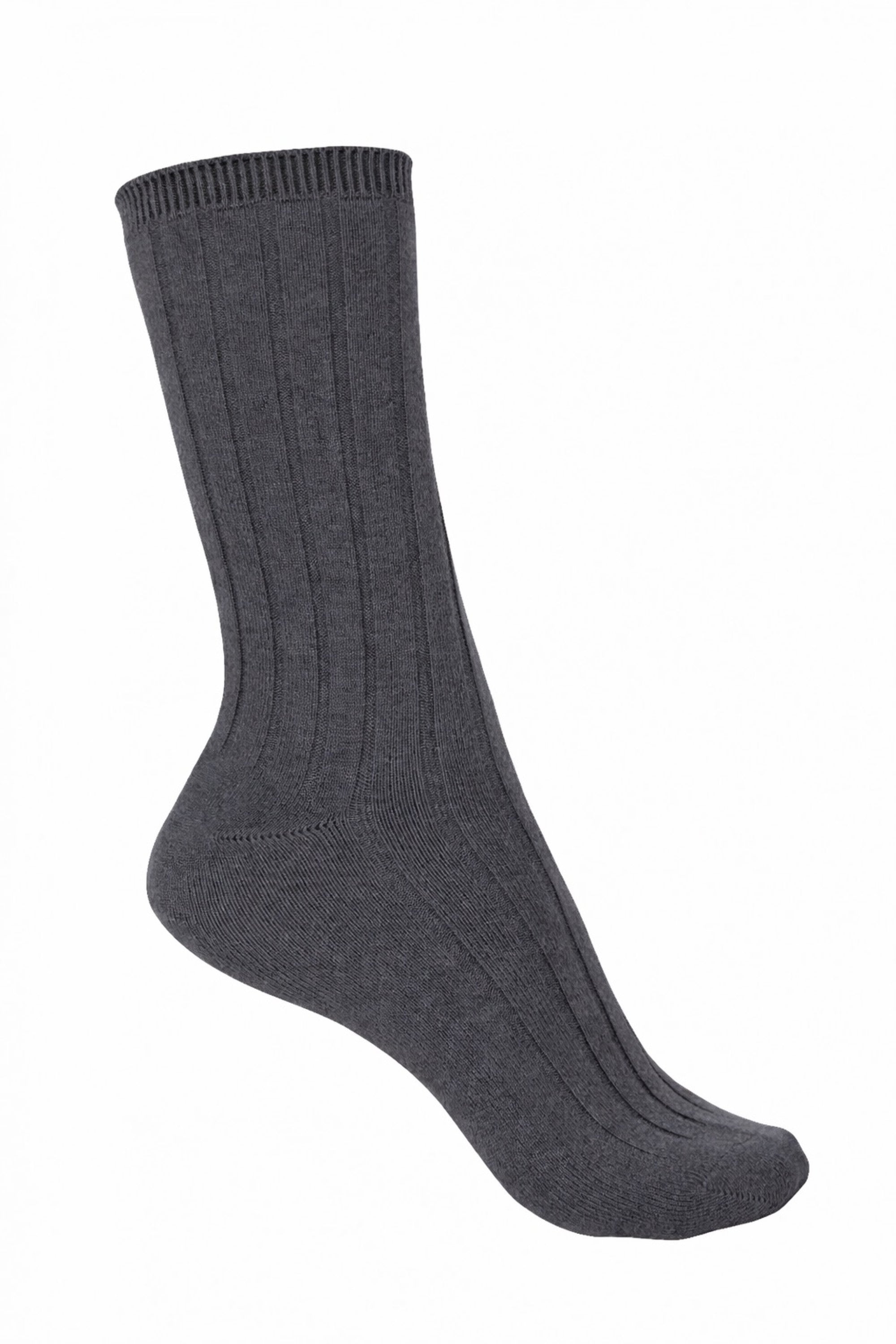 Chaussettes en cachemire & elasthanne, 88 % Cachemire / 12 % Elasthanne, femme, normale / 2 et 4 fils, côtelé, Mahogany