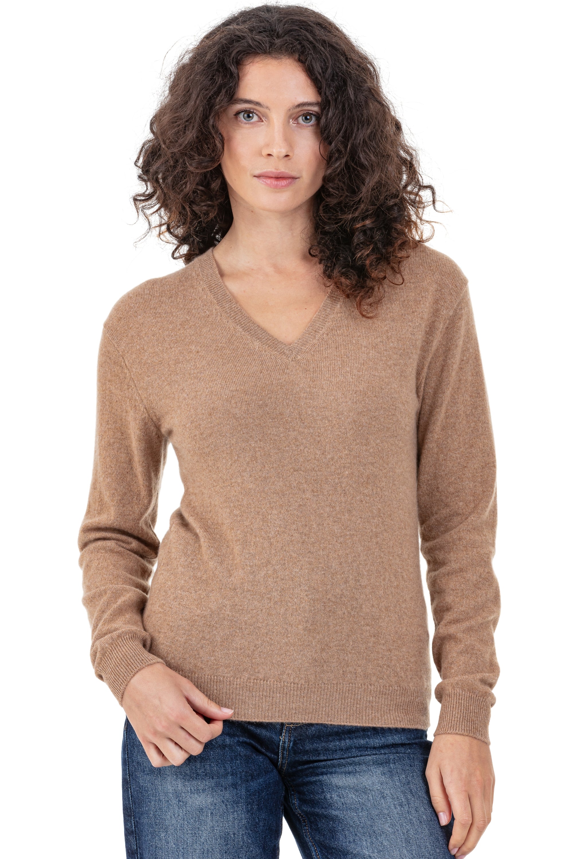 Tessa en cachemire femme - camel - Mahogany