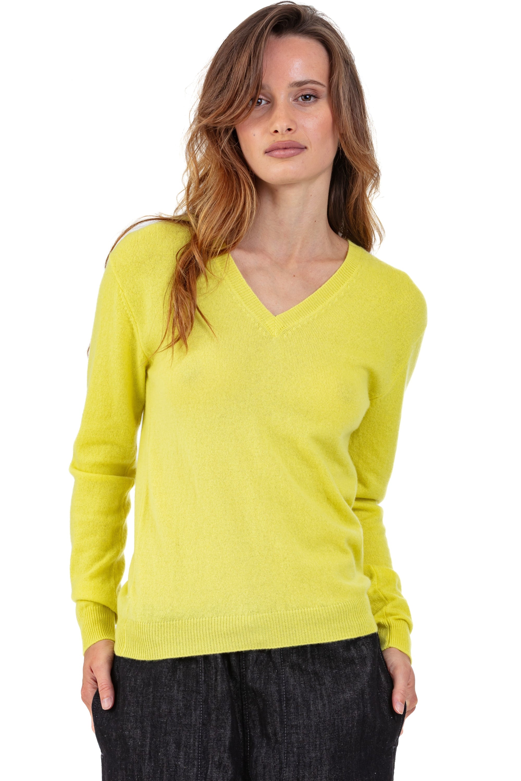Tessa en cachemire femme - maize - Mahogany