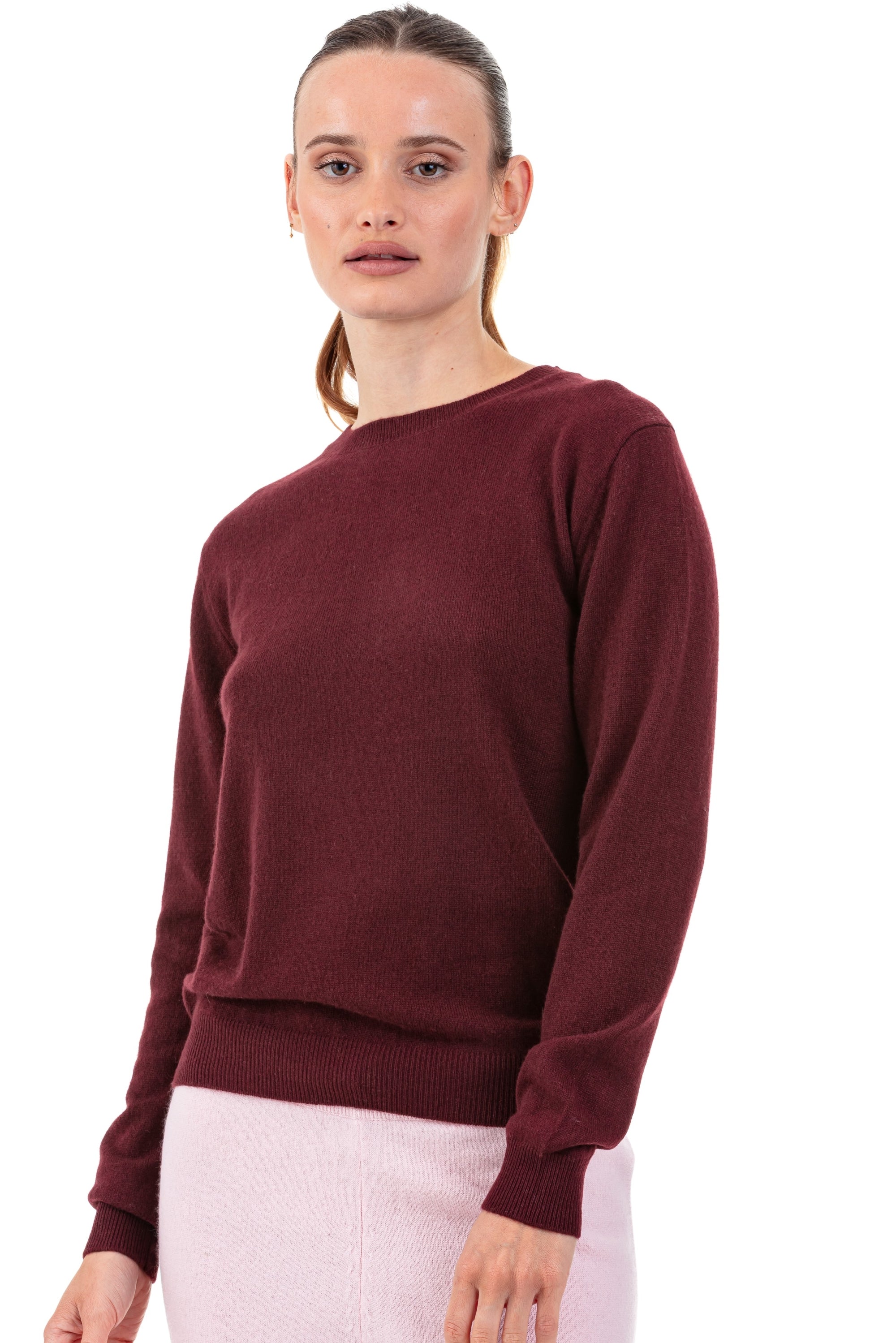 Thalia en cachemire femme - deep violet - Mahogany