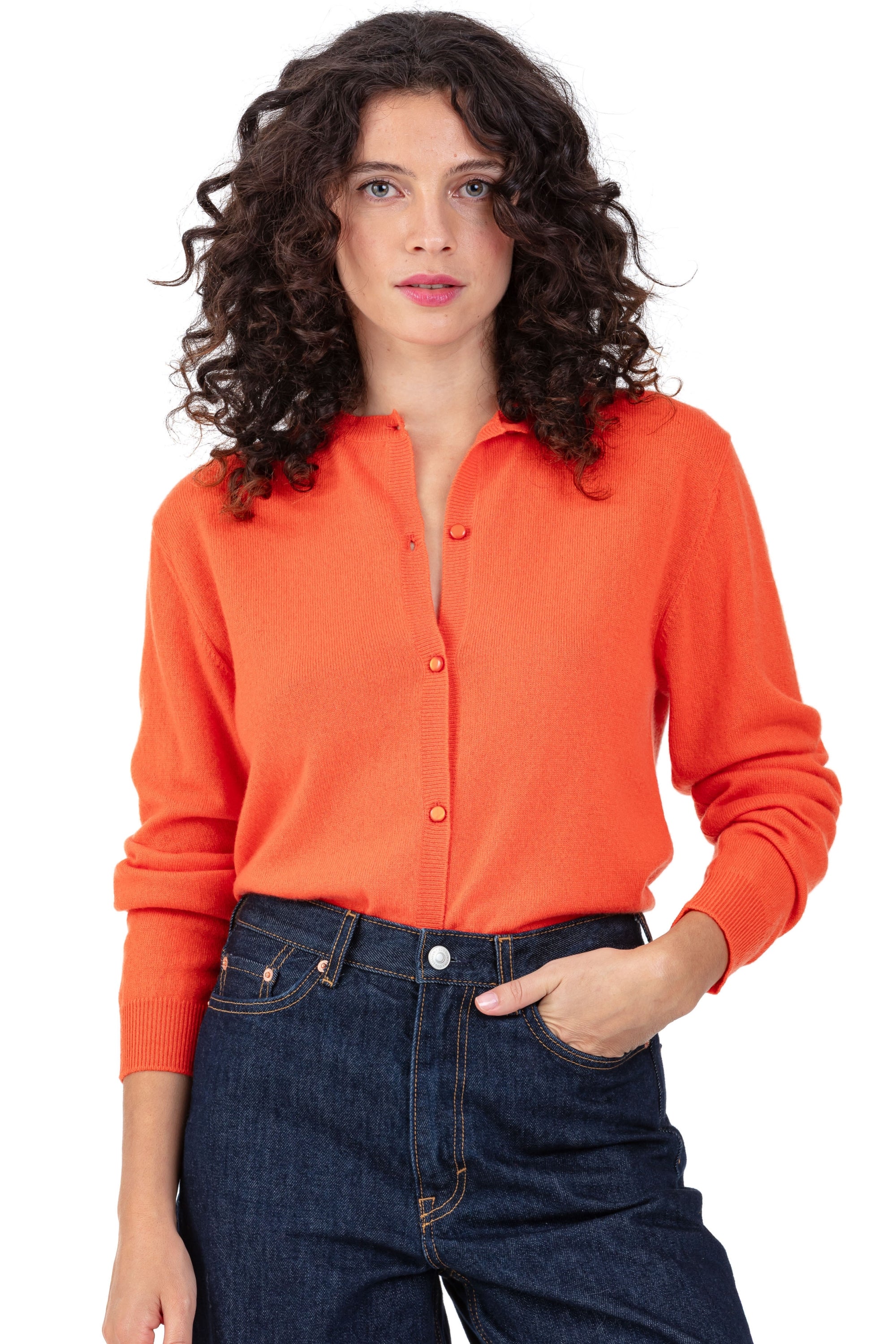 Tyra en cachemire femme - persimmons - Mahogany