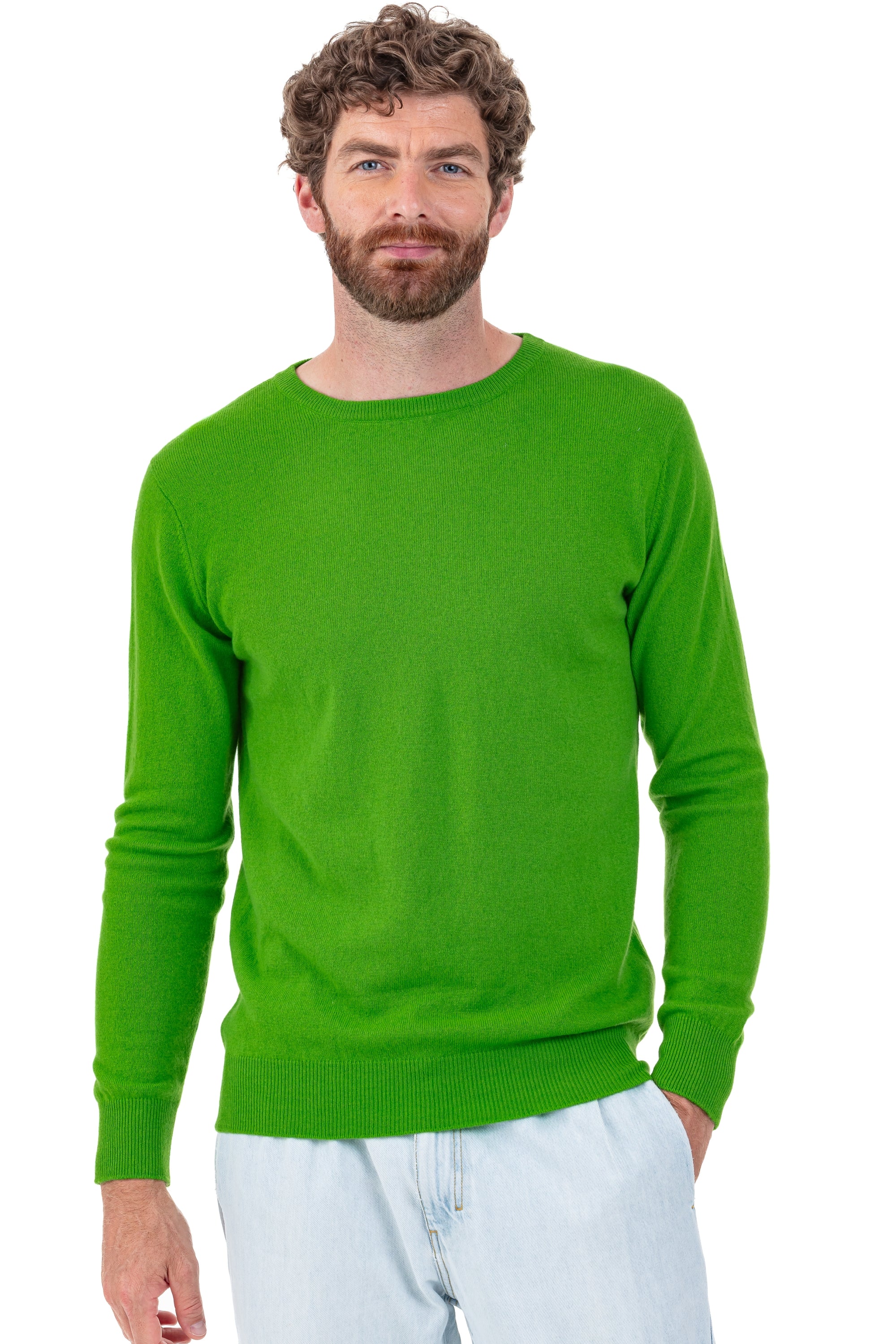 Tao en cachemire homme - flash green - Mahogany
