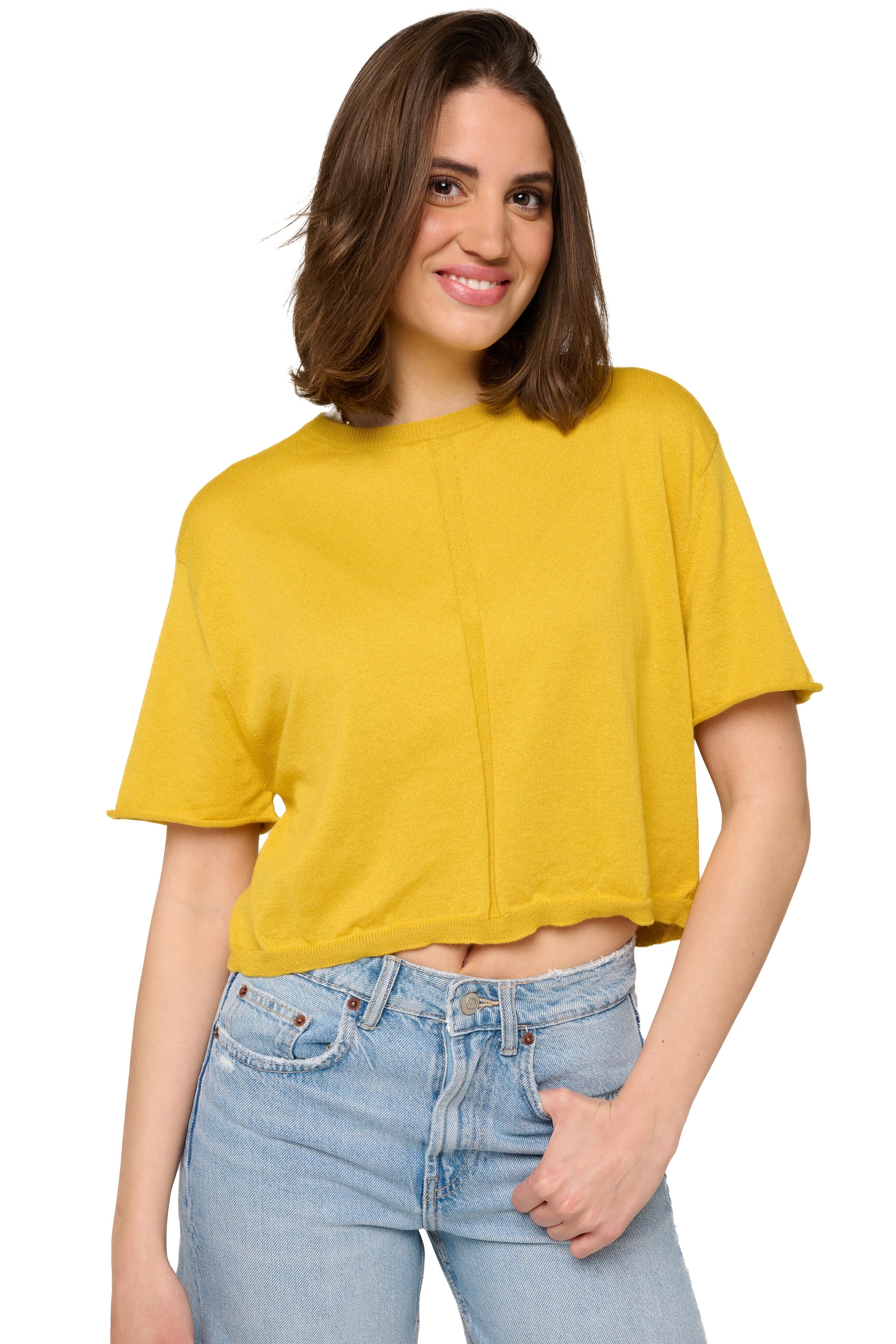 Rita en cachemire et coton femme - korma - Mahogany