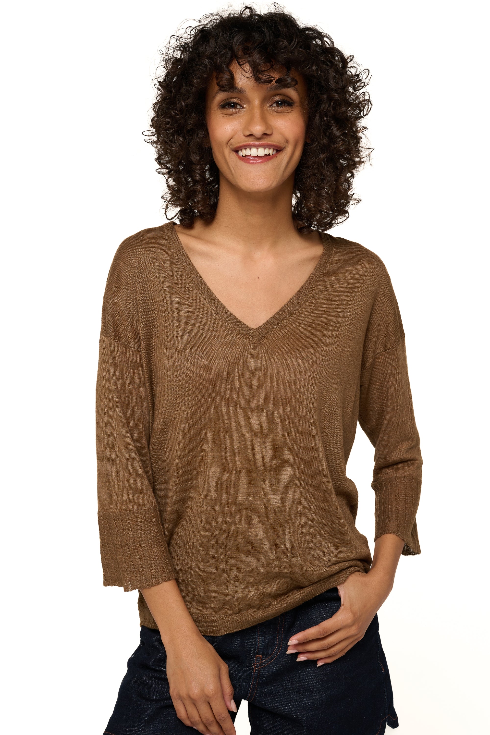 Rosanna en lin femme - walnut - Mahogany