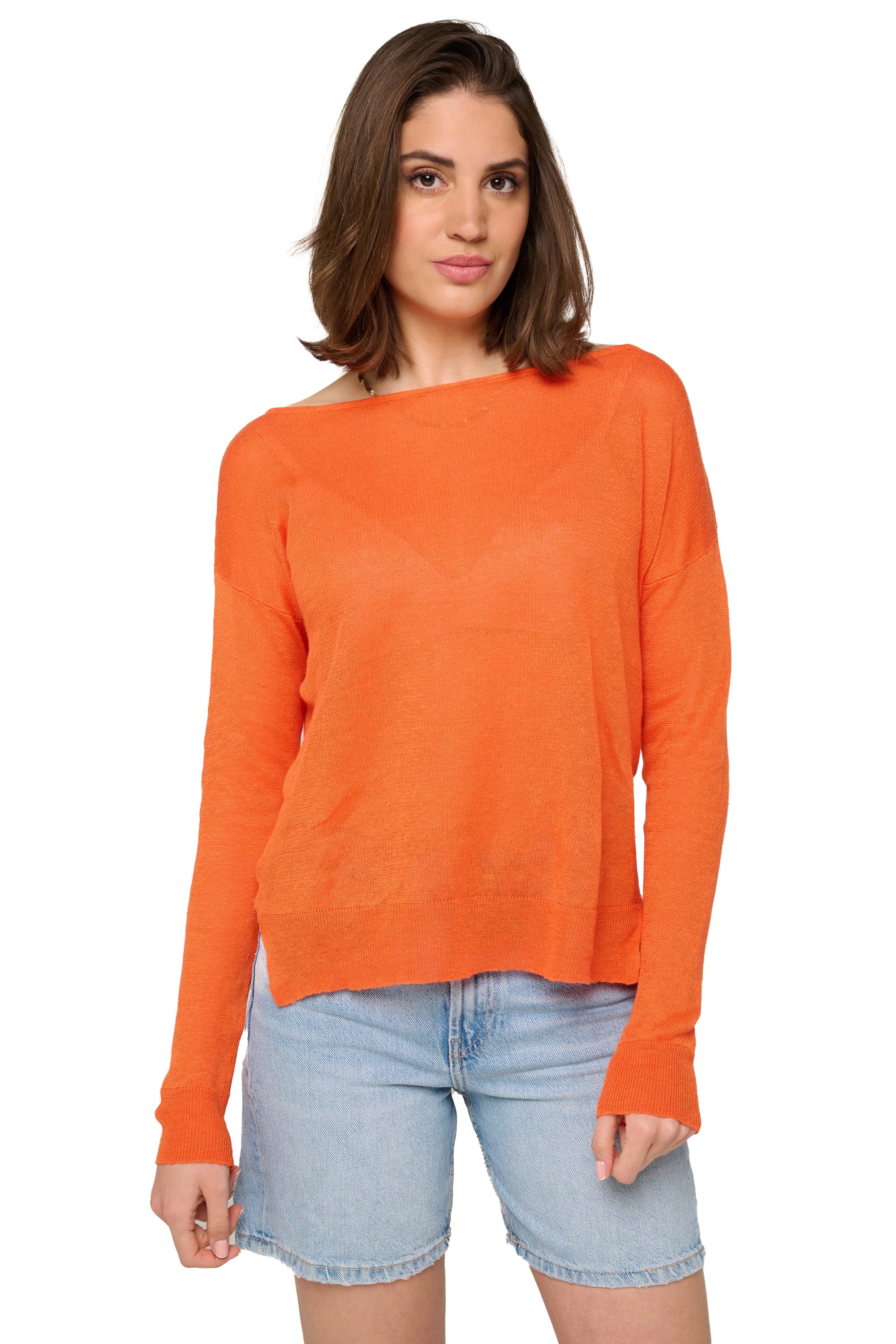 Romane en lin femme - cosmos - Mahogany