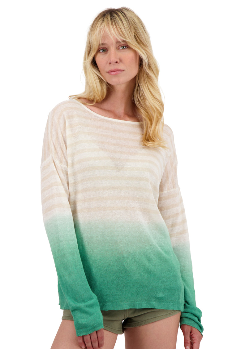 Pull en lin, 100 % Lin, femme, col col bâteau, coupe droite, manches longues, , fine, Mahogany