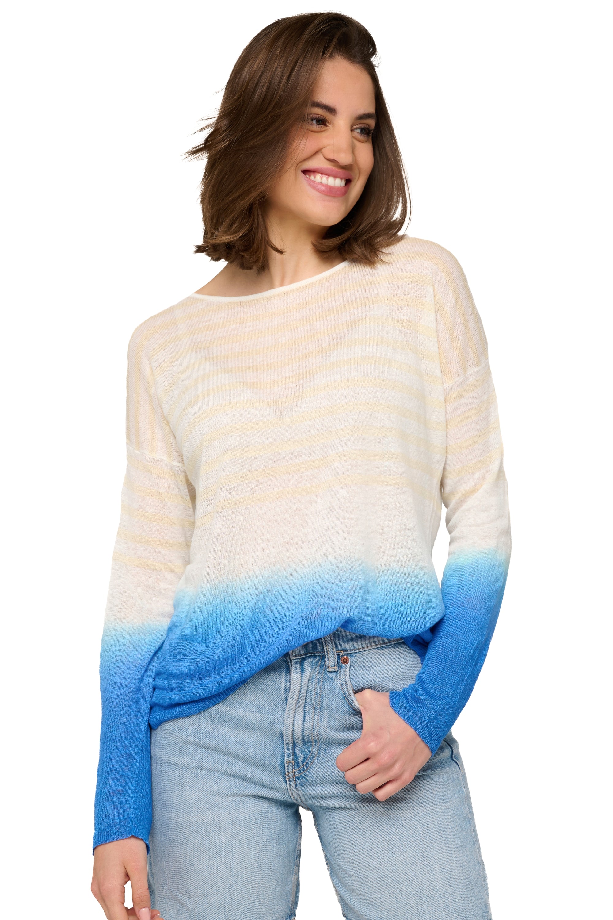 Riana en lin femme - wheat / moonlight - Mahogany
