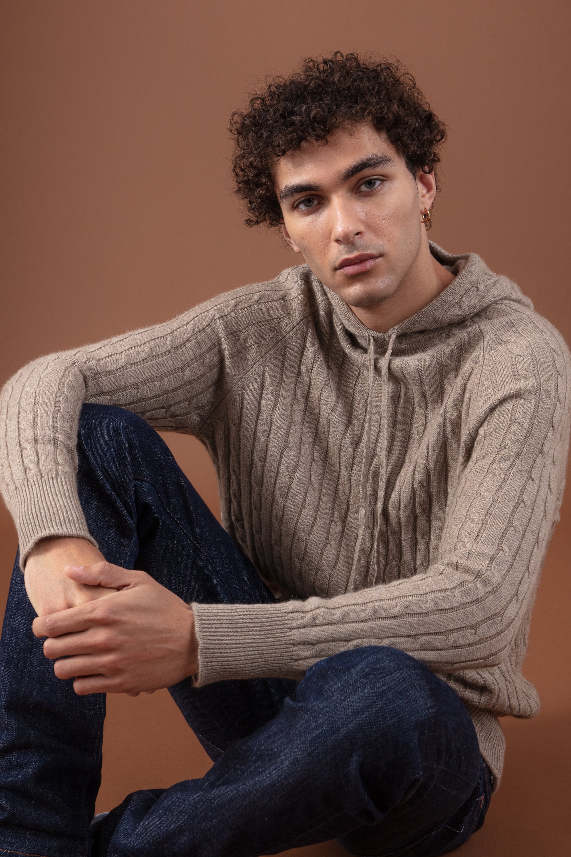 Detroit en cachemire homme - natural brown - Mahogany