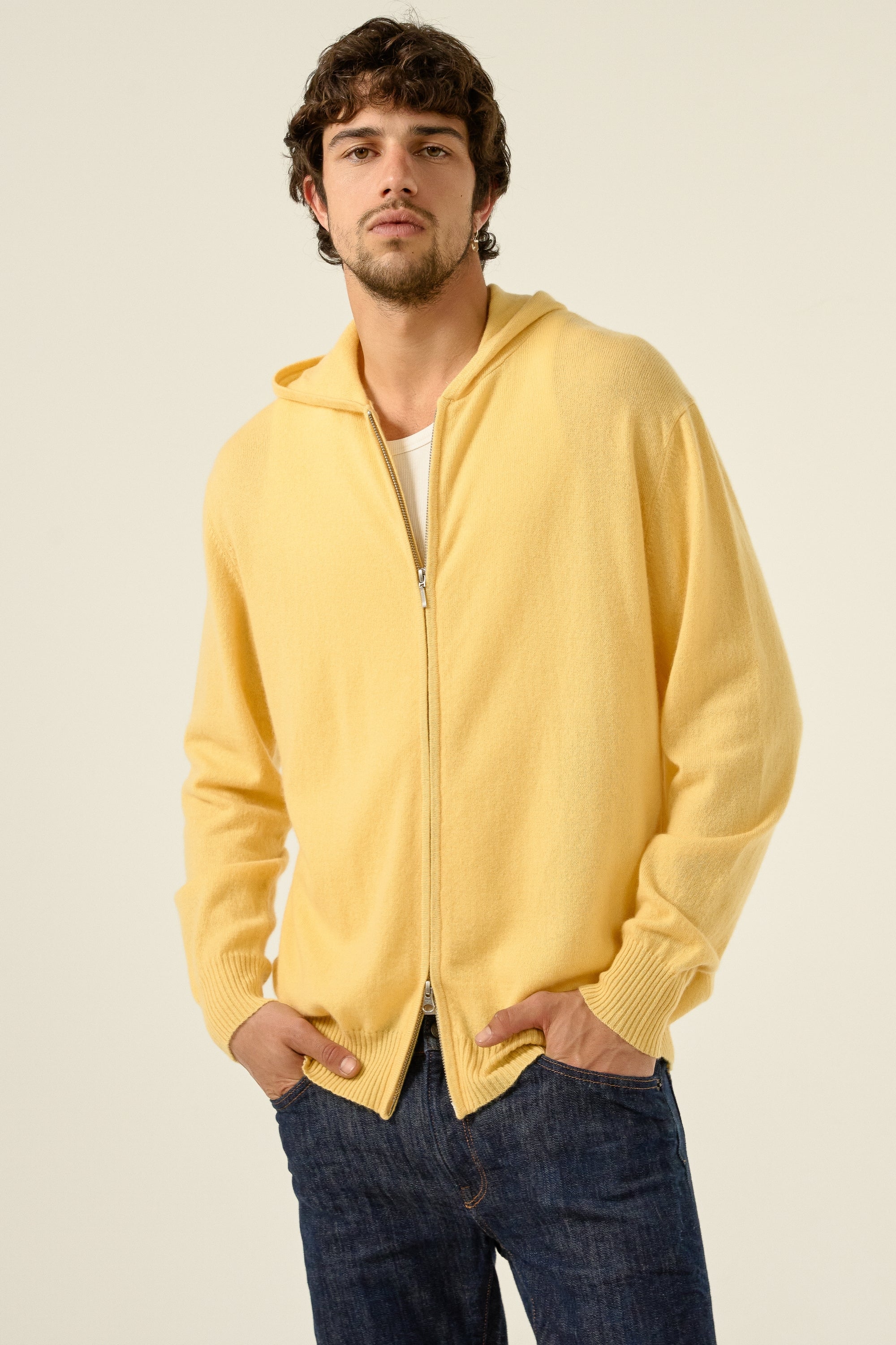 Hiro en cachemire homme - pina colada - Mahogany