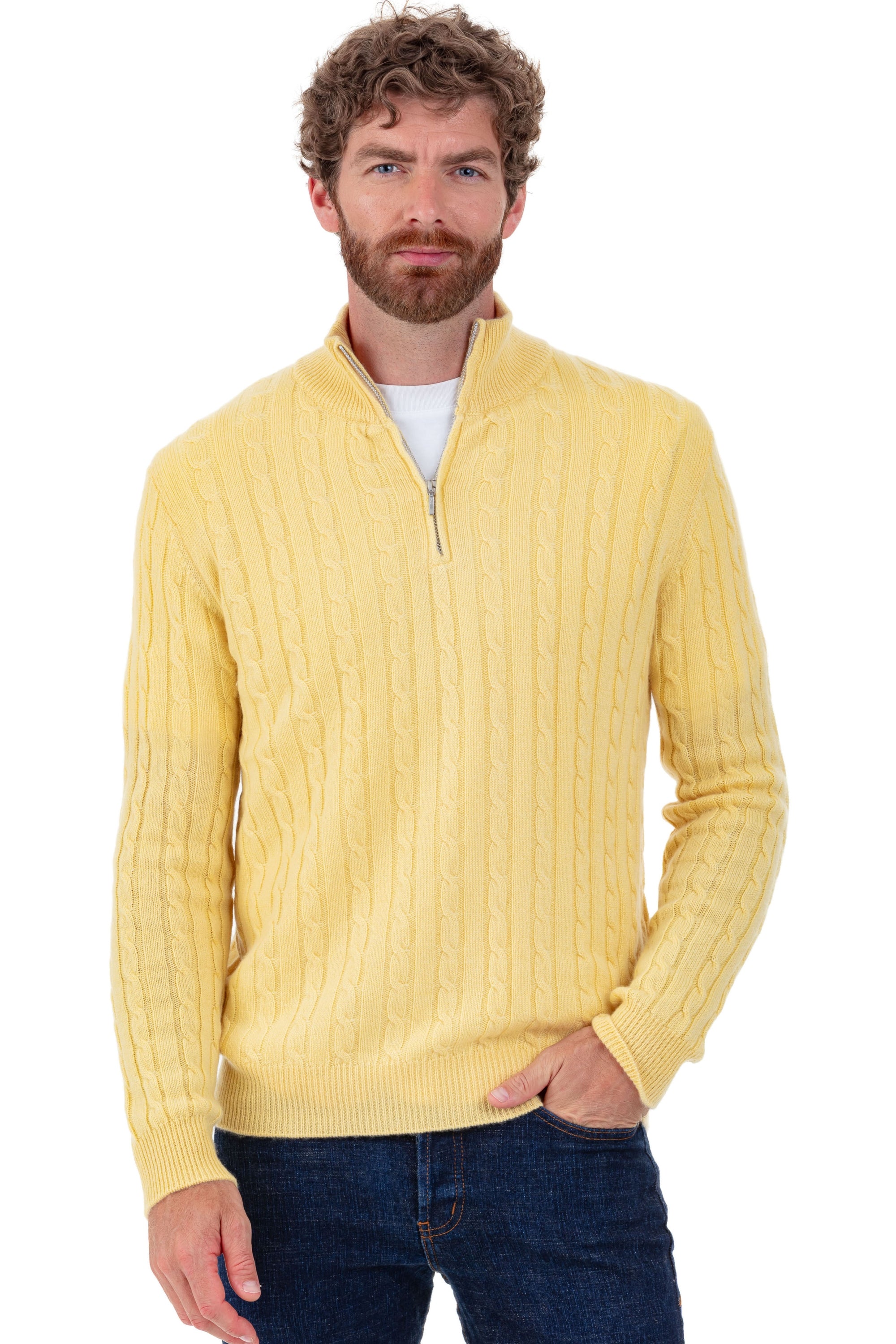 Taurus en cachemire homme - pina colada - Mahogany