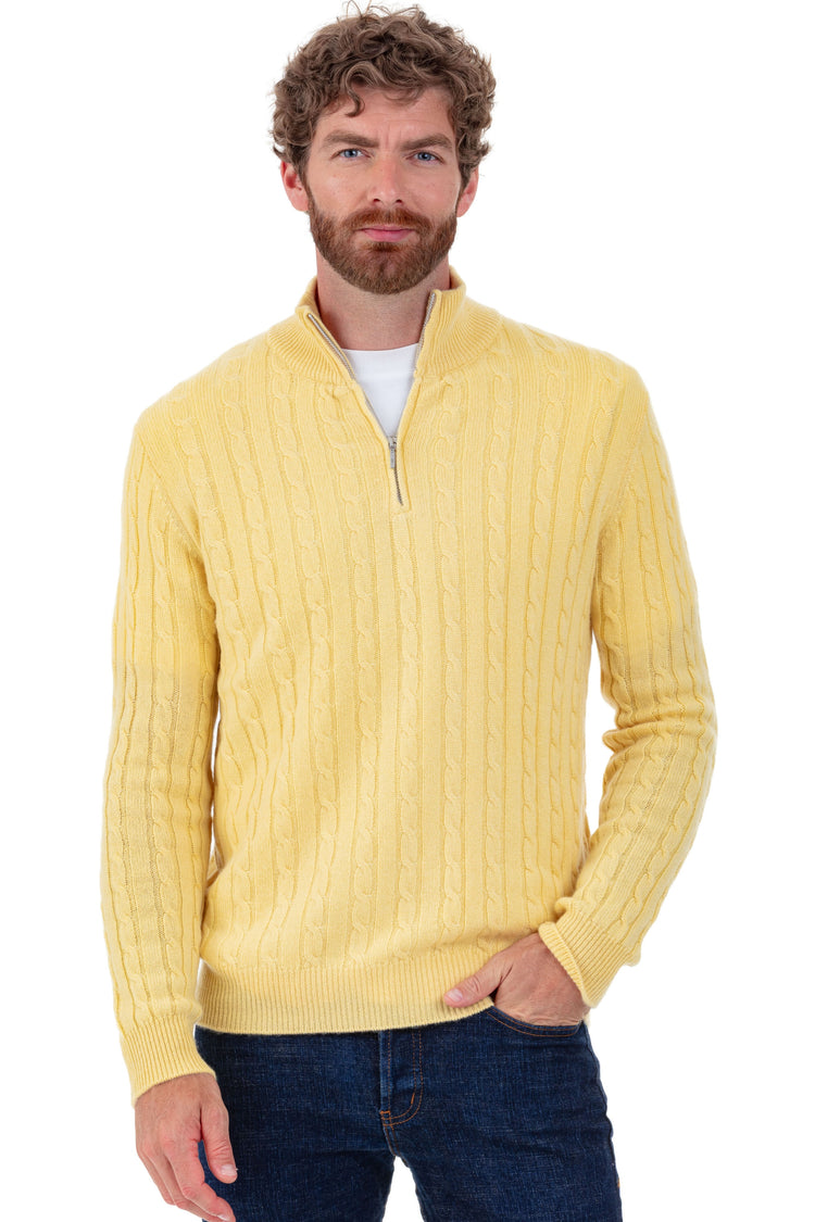 Taurus en cachemire homme - pina colada - Mahogany