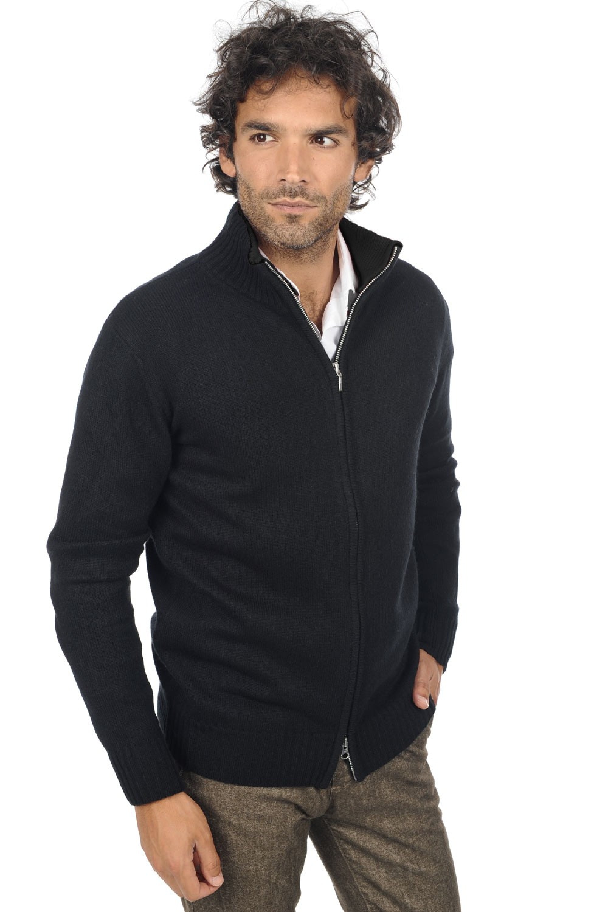 Maxime en cachemire homme - noir / noir - Mahogany
