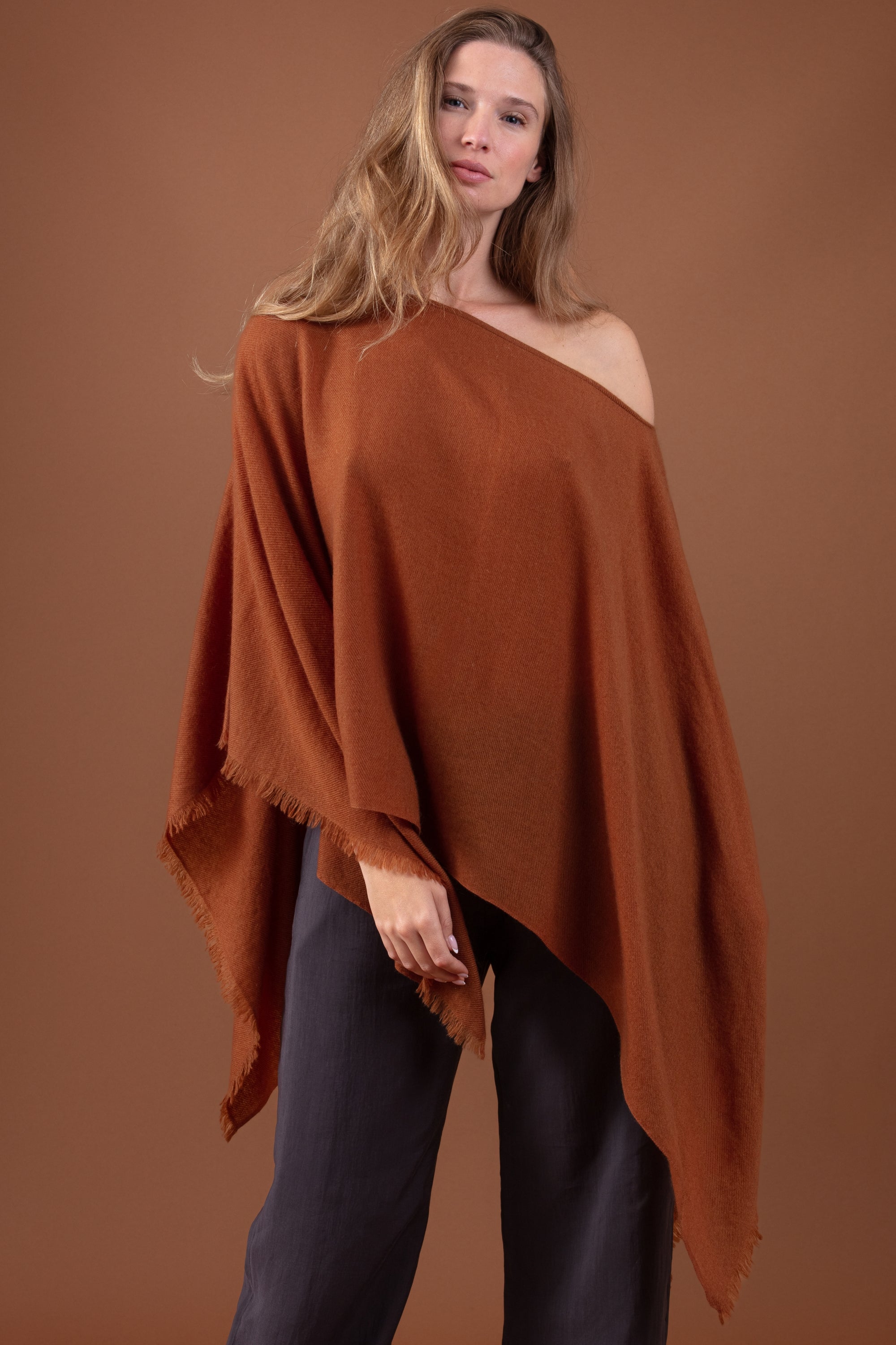 Tokyo en cachemire femme - butterscotch - Mahogany