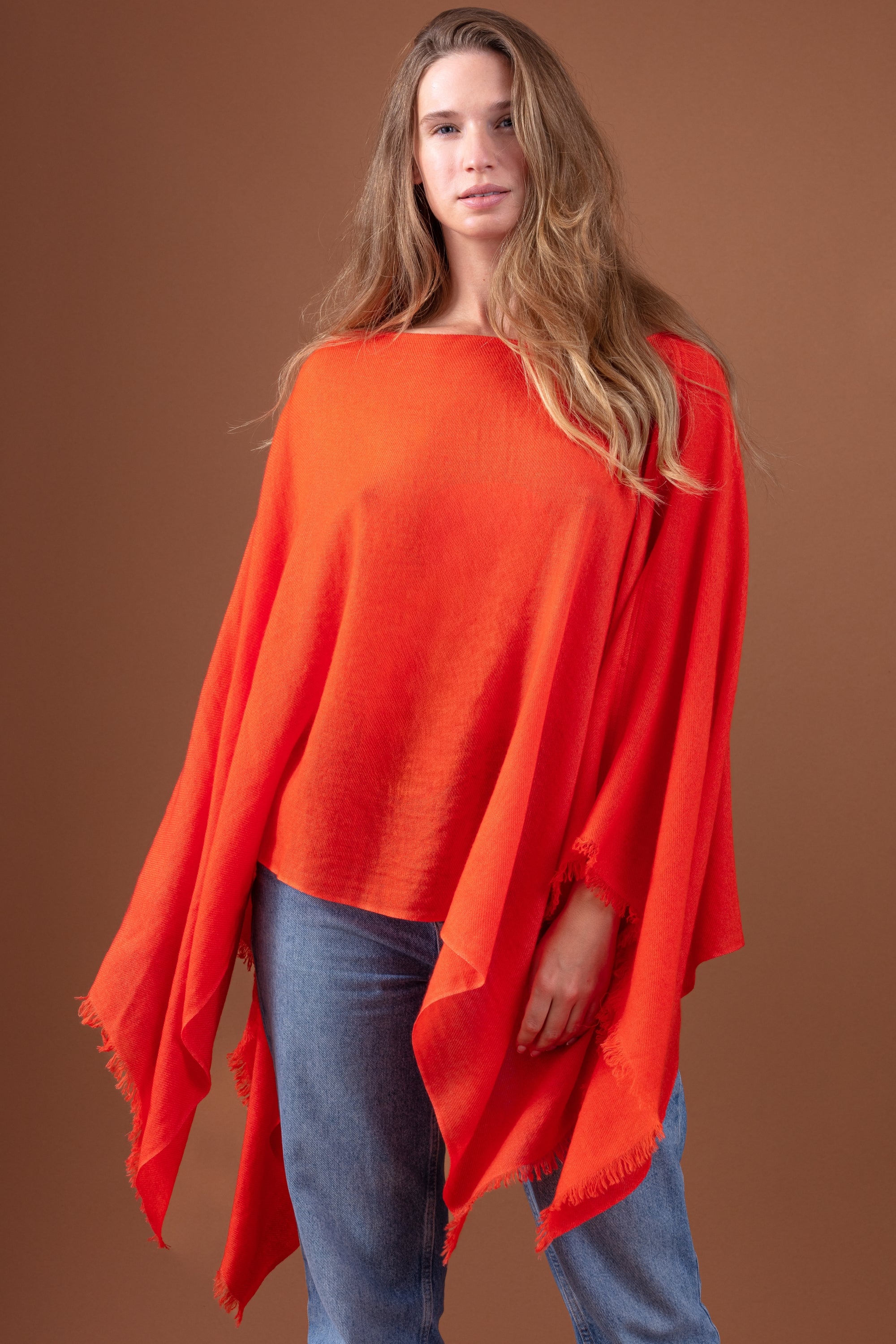 Tokyo en cachemire femme - orange - Mahogany