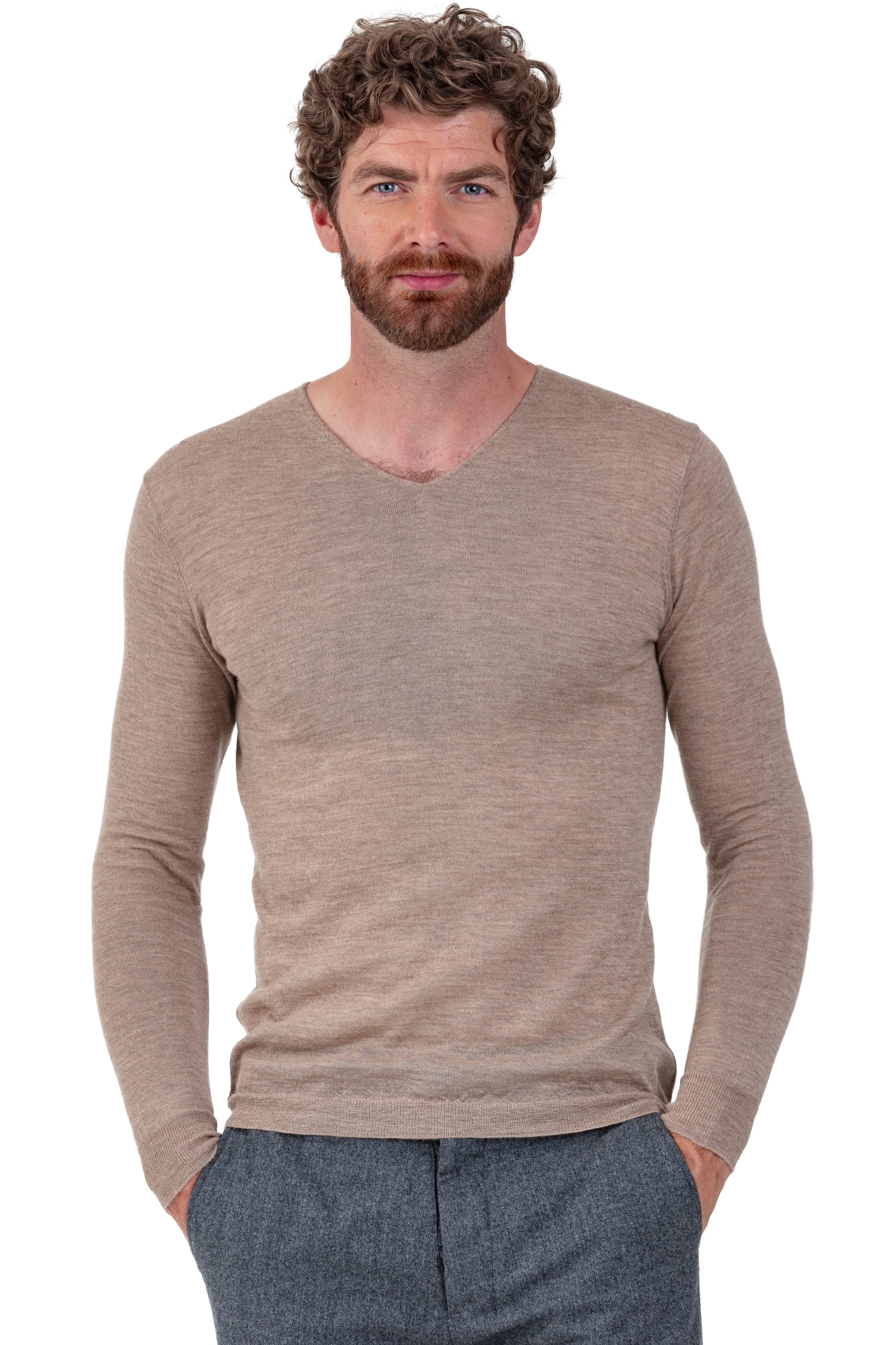 Leopaul en duvet de cachemire homme - vison - Mahogany