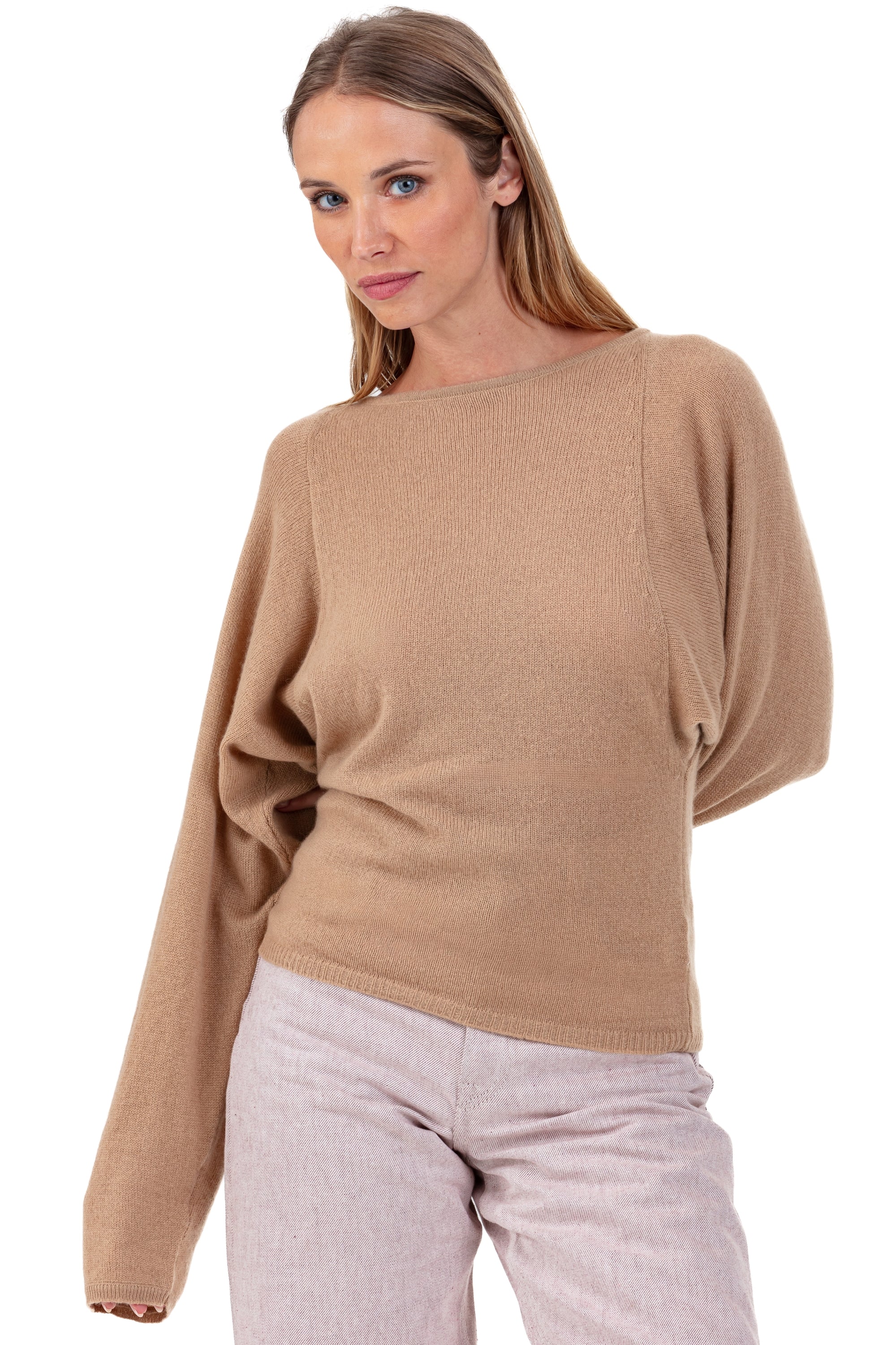 Pull en cachemire, 100 % Cachemire, femme, col col bâteau, manches longues, fine, , Mahogany