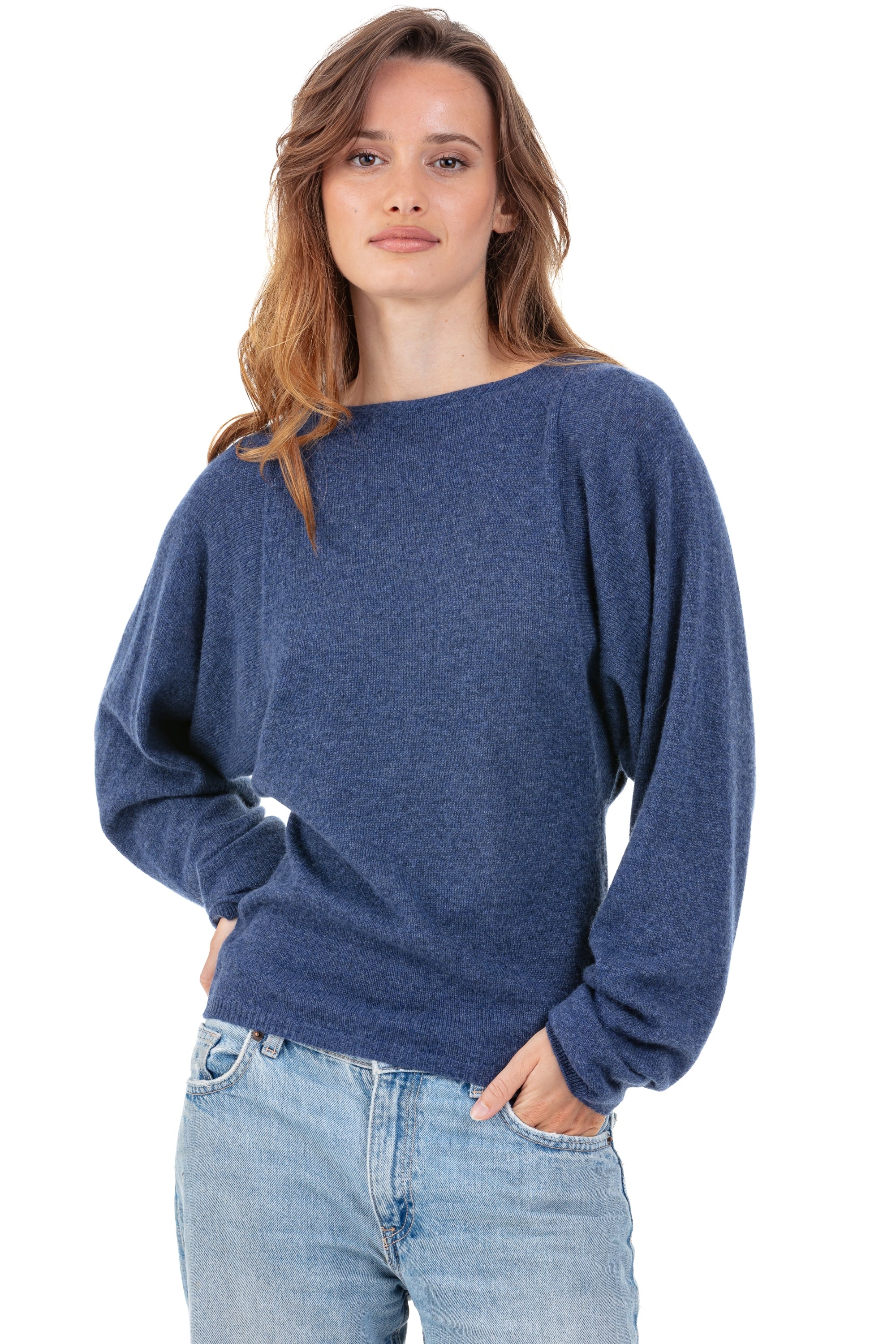 Palermo en cachemire femme - indigo - Mahogany