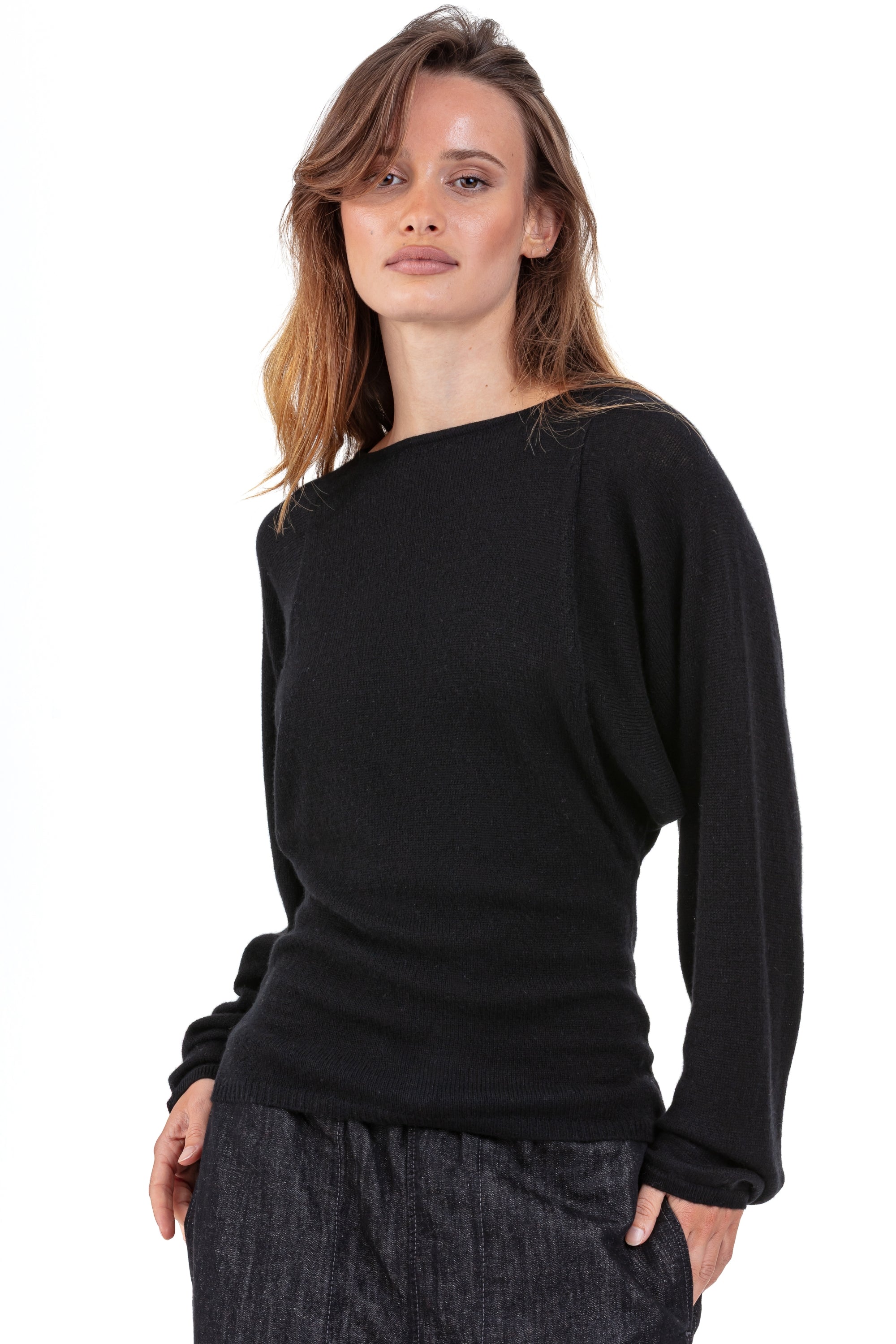 Palermo en cachemire femme - noir - Mahogany