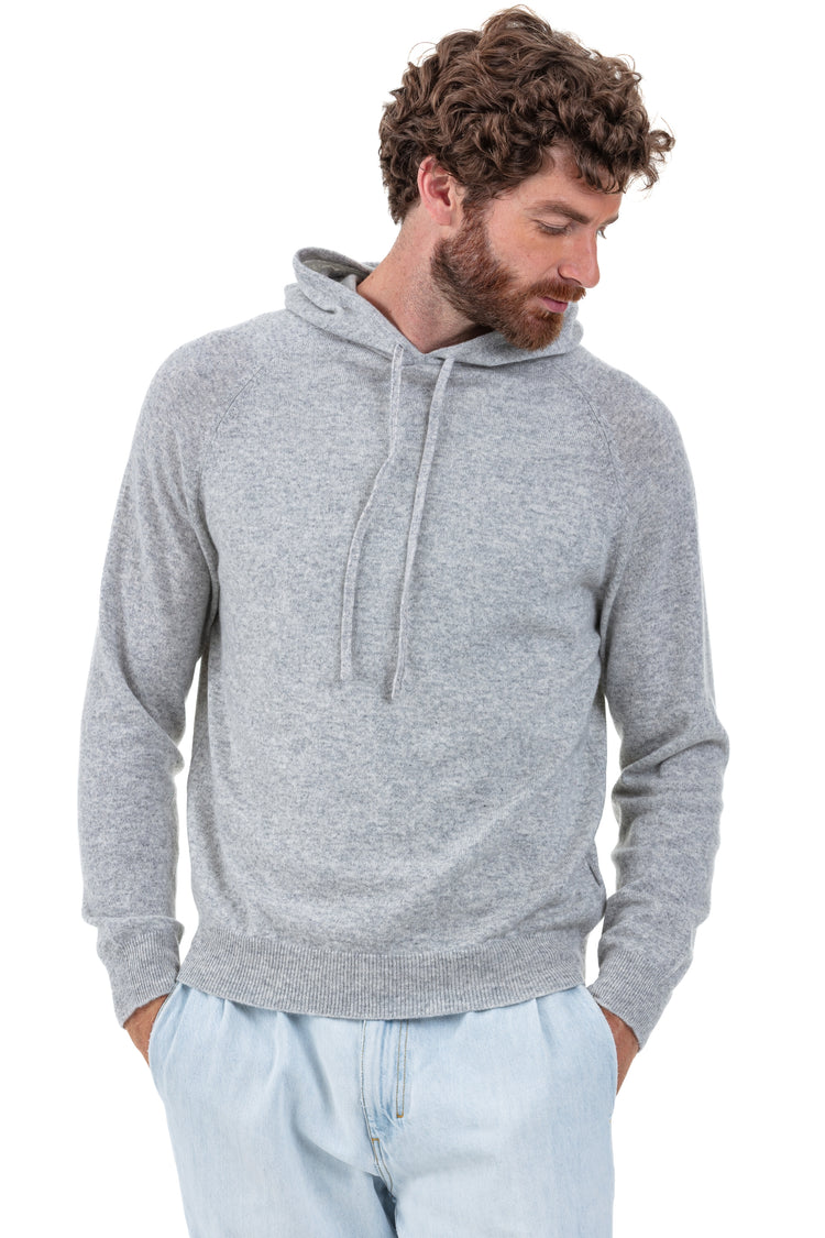 Sweatshirt en cachemire, 100 % Cachemire, homme, capuche, coupe droite, manches longues, fine, , Mahogany