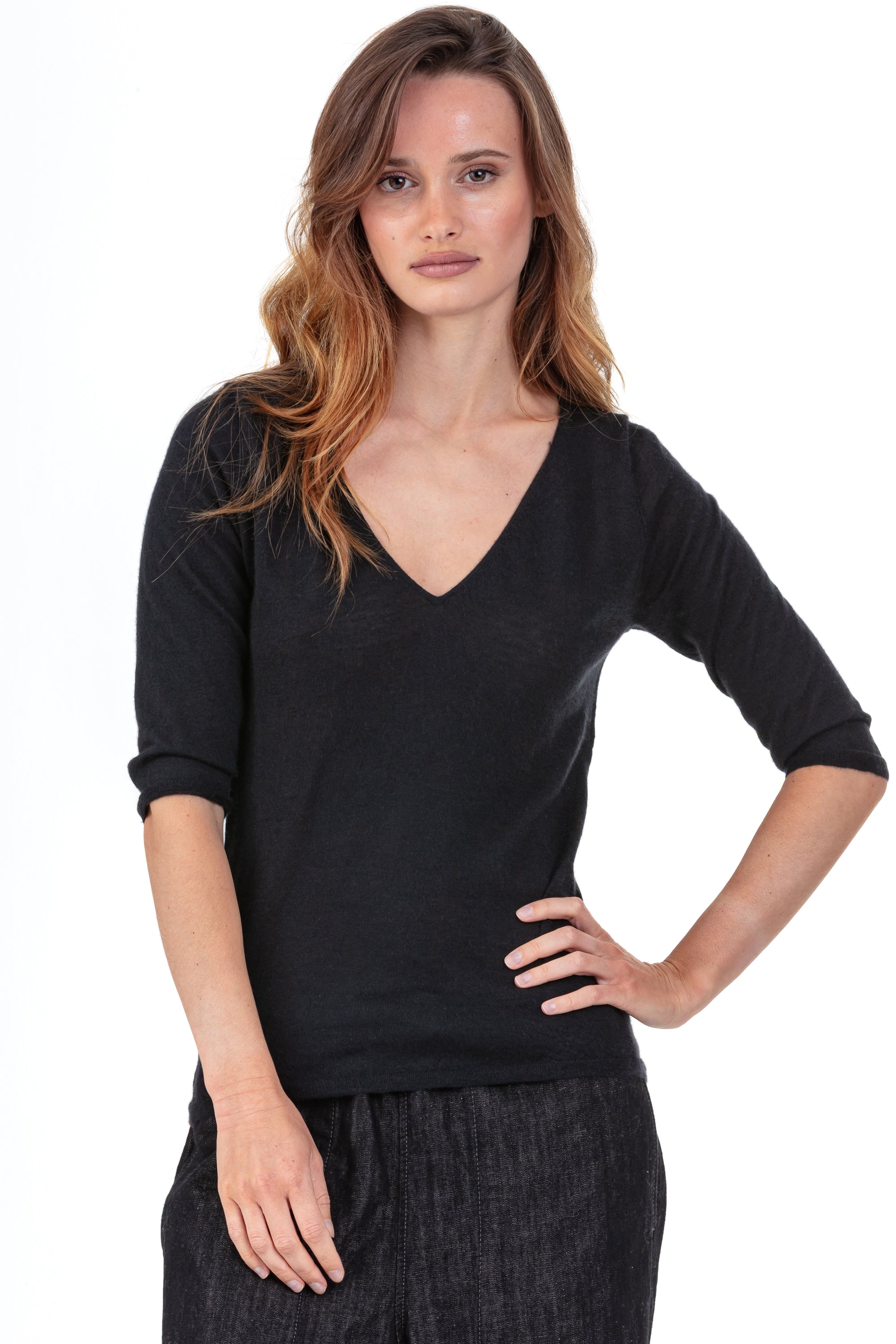 Palma en duvet de cachemire femme - noir - Mahogany