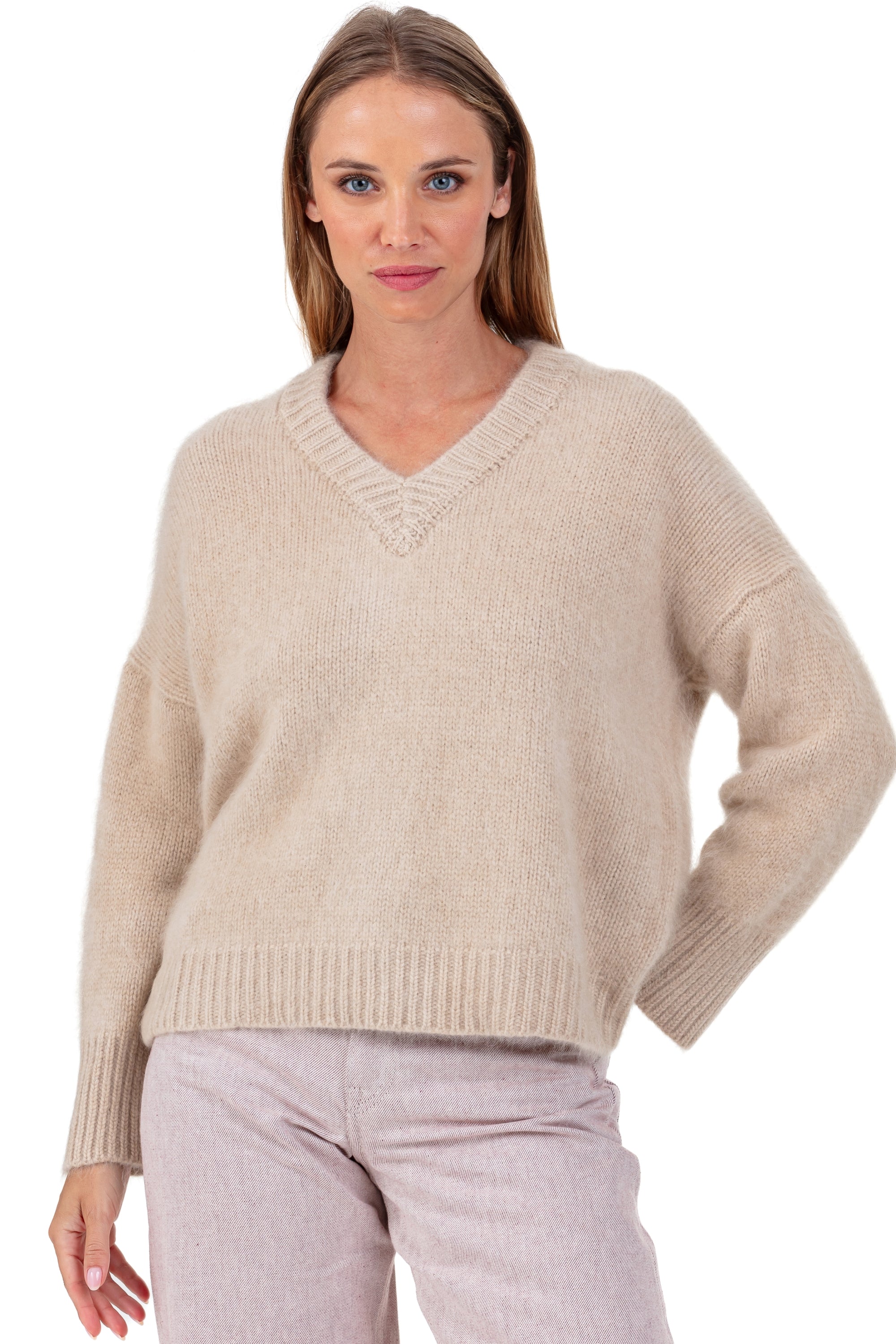 Pamela en cocoon cachemire femme - beige - Mahogany