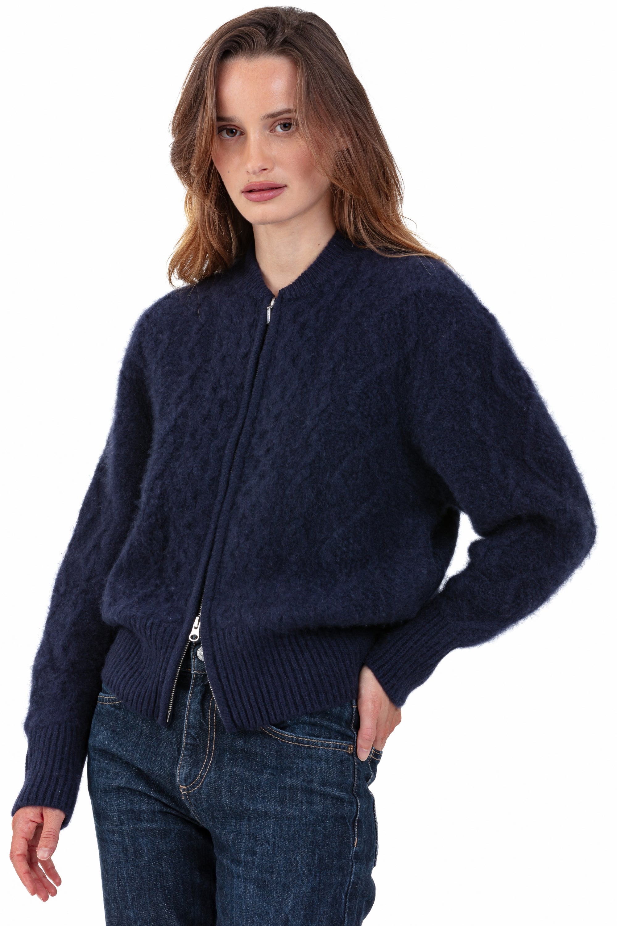 Paradis en cocoon cachemire femme - navy - Mahogany