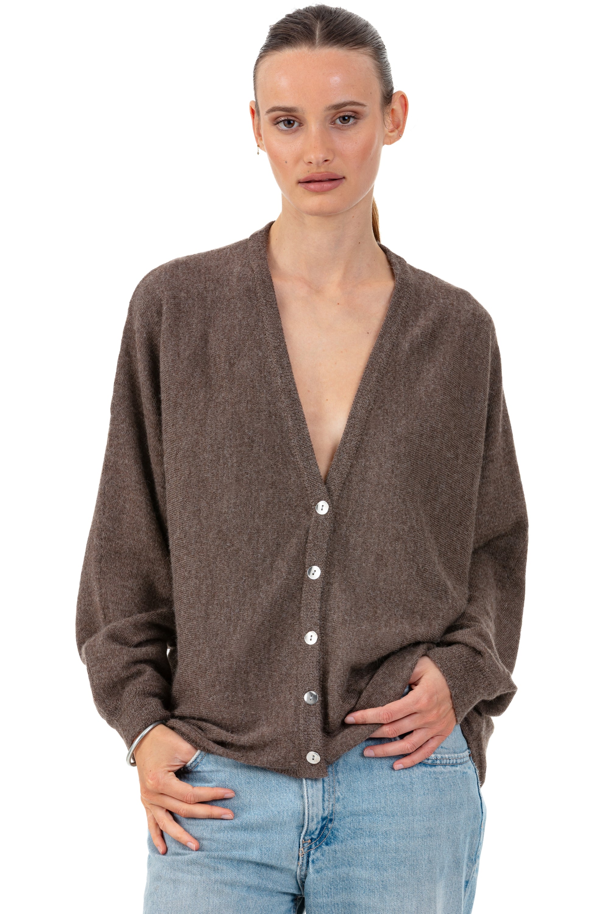 Patrizia en baby alpaga femme - Vue 1 - naturel - Mahogany