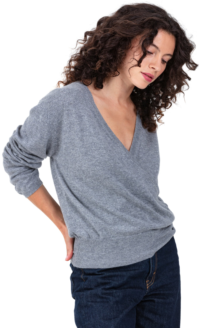 Paula en cachemire femme - gris chiné - Mahogany