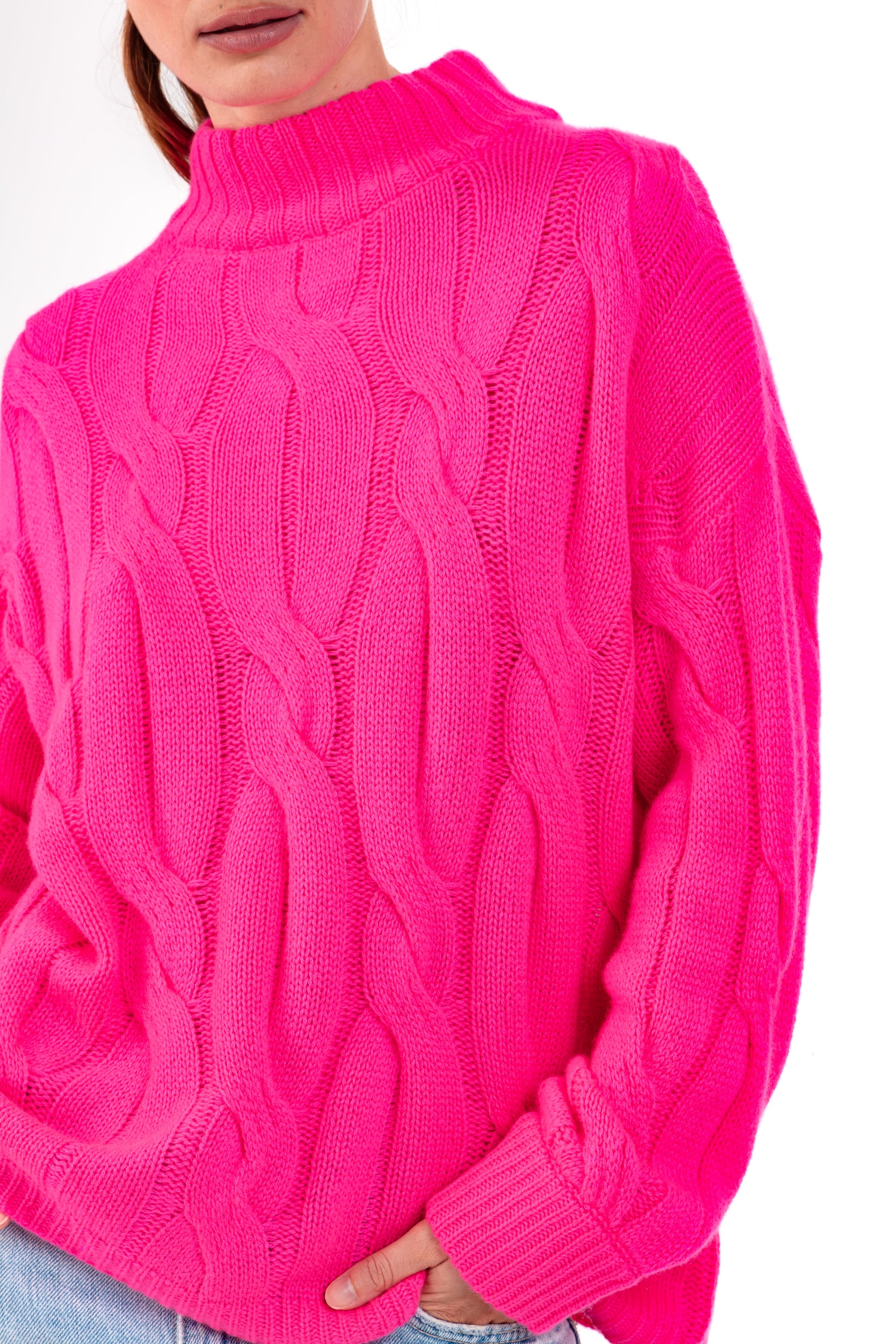 Penny en cachemire femme - Vue 3 - dayglo - Mahogany