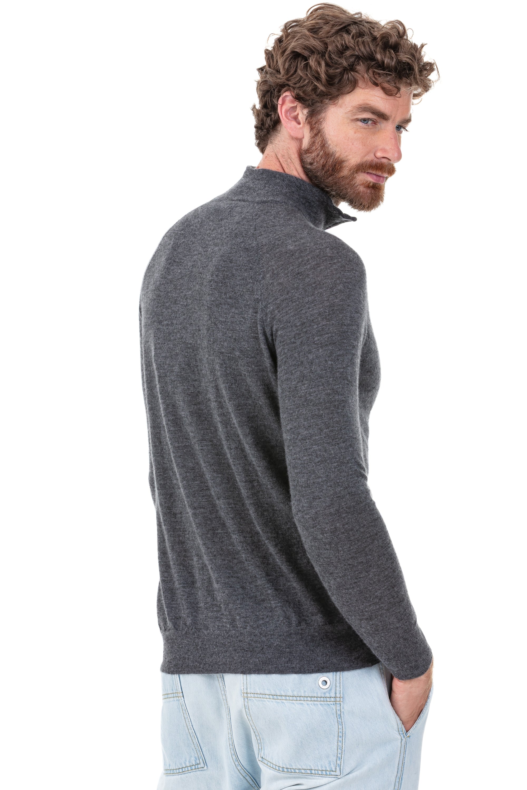 Perou en duvet de cachemire homme - Vue 2 - anthracite chiné - Mahogany