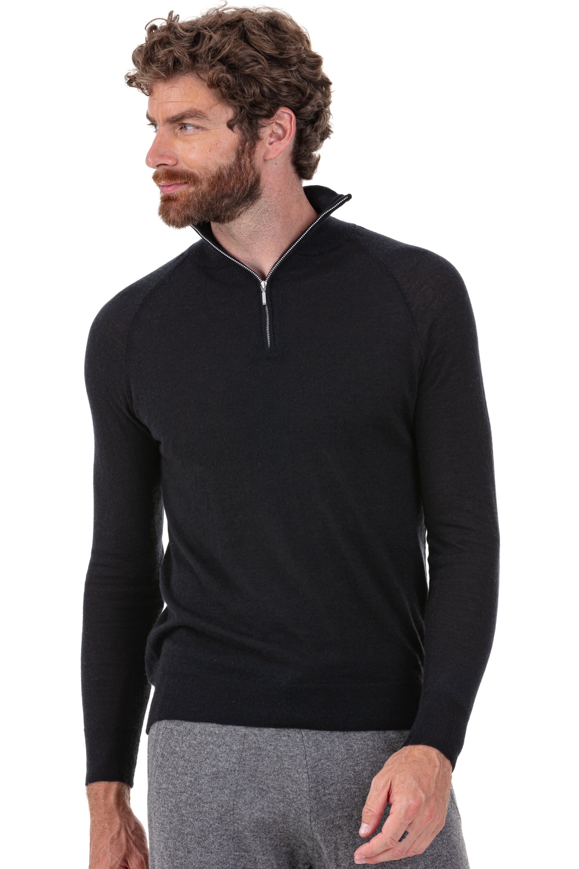 Perou en duvet de cachemire homme - noir - Mahogany
