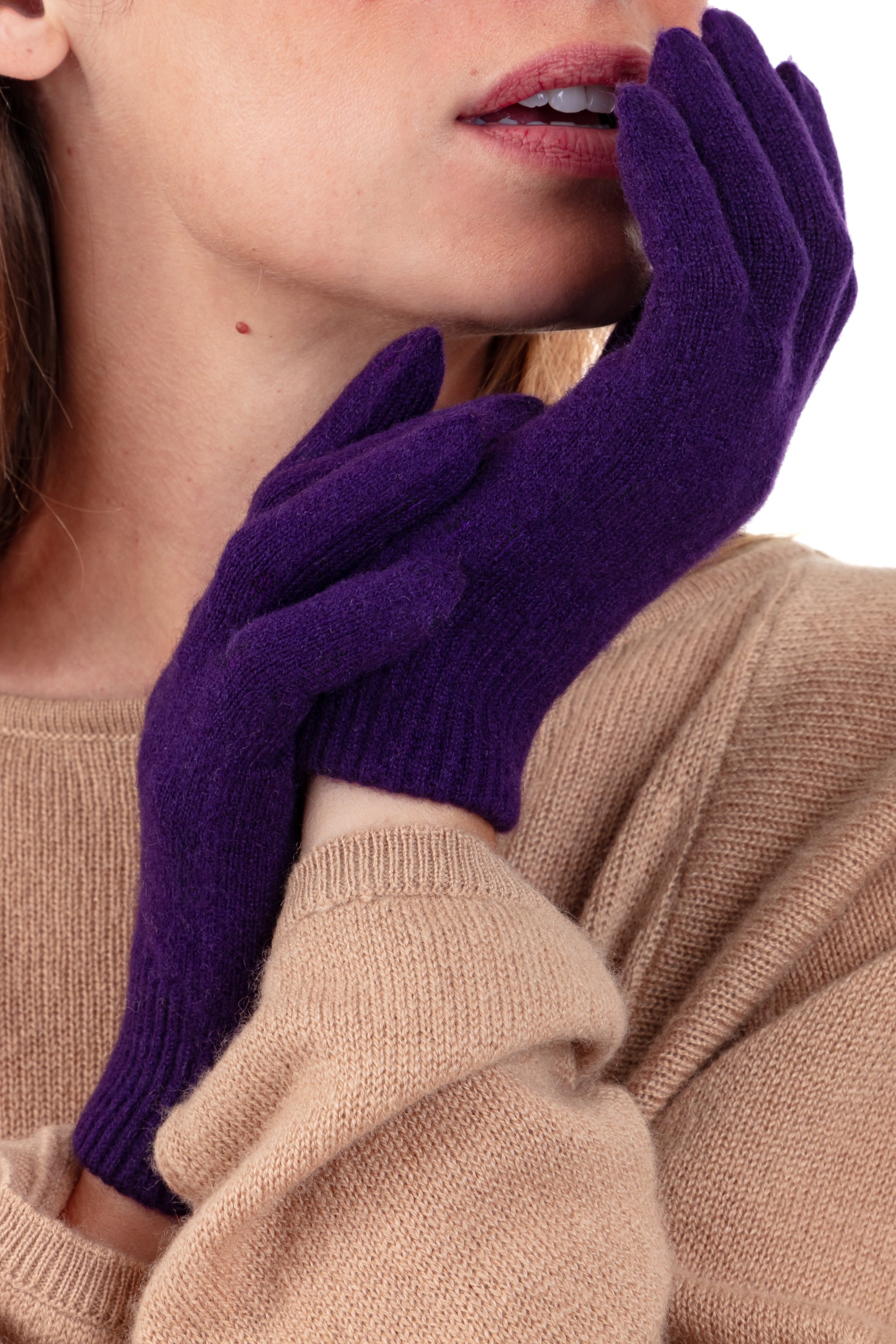 Pewpew en cachemire & elasthanne femme - deep purple - Mahogany