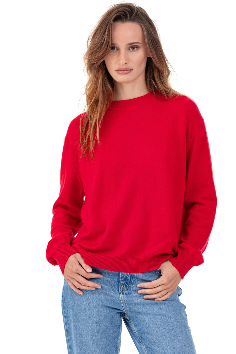 Philippine en cachemire femme - rouge velours - Mahogany