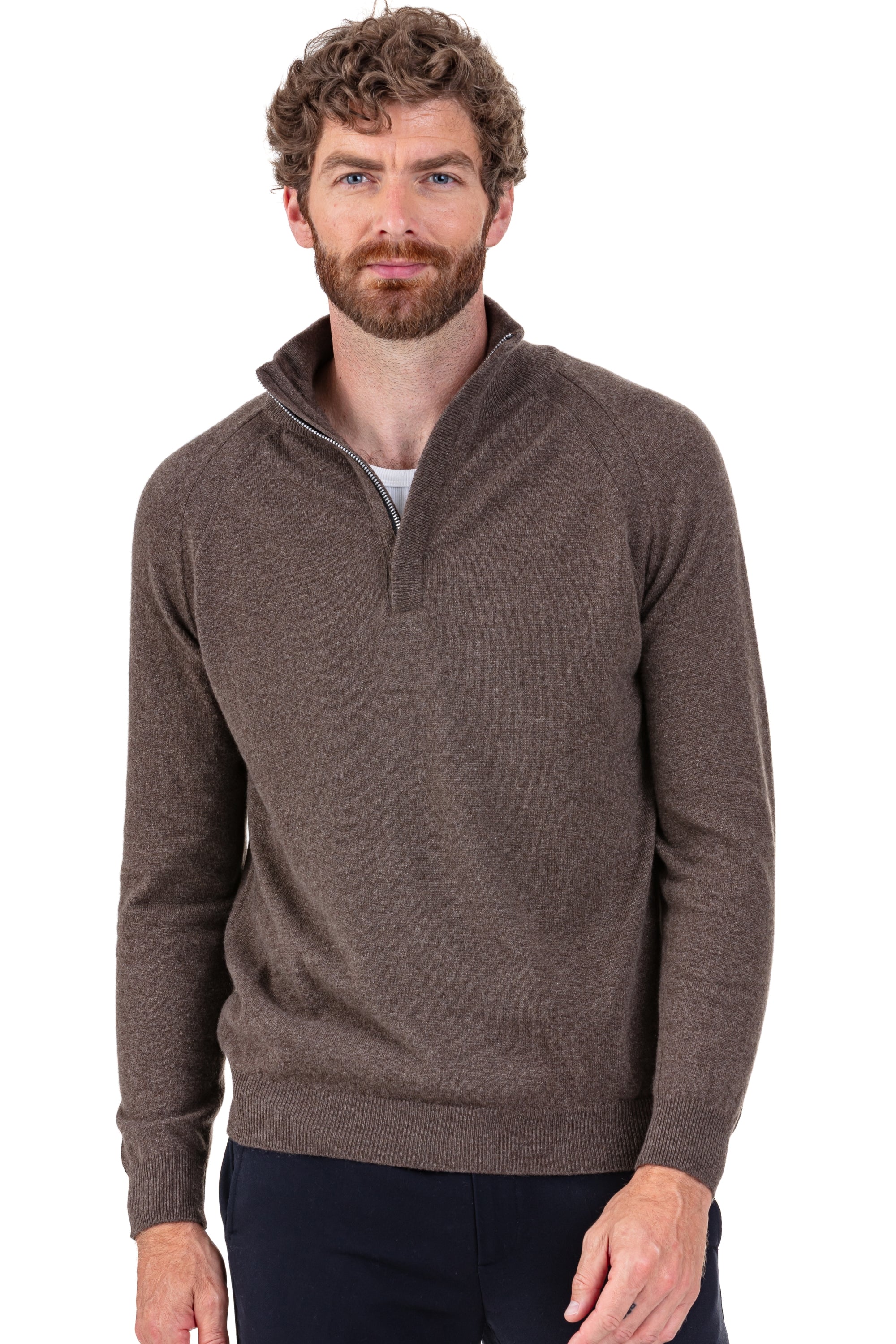 Phyleas en cachemire homme - marron chiné - Mahogany