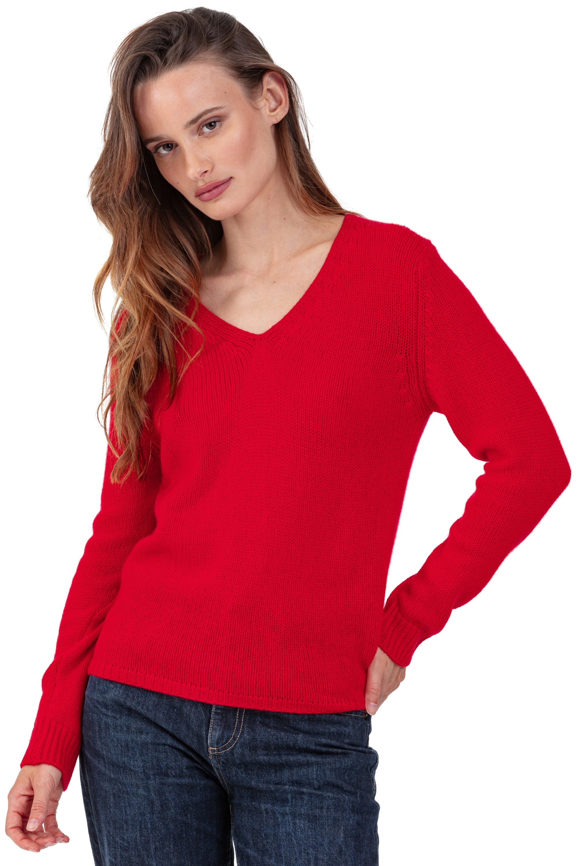 Piana en cachemire femme - rouge - Mahogany