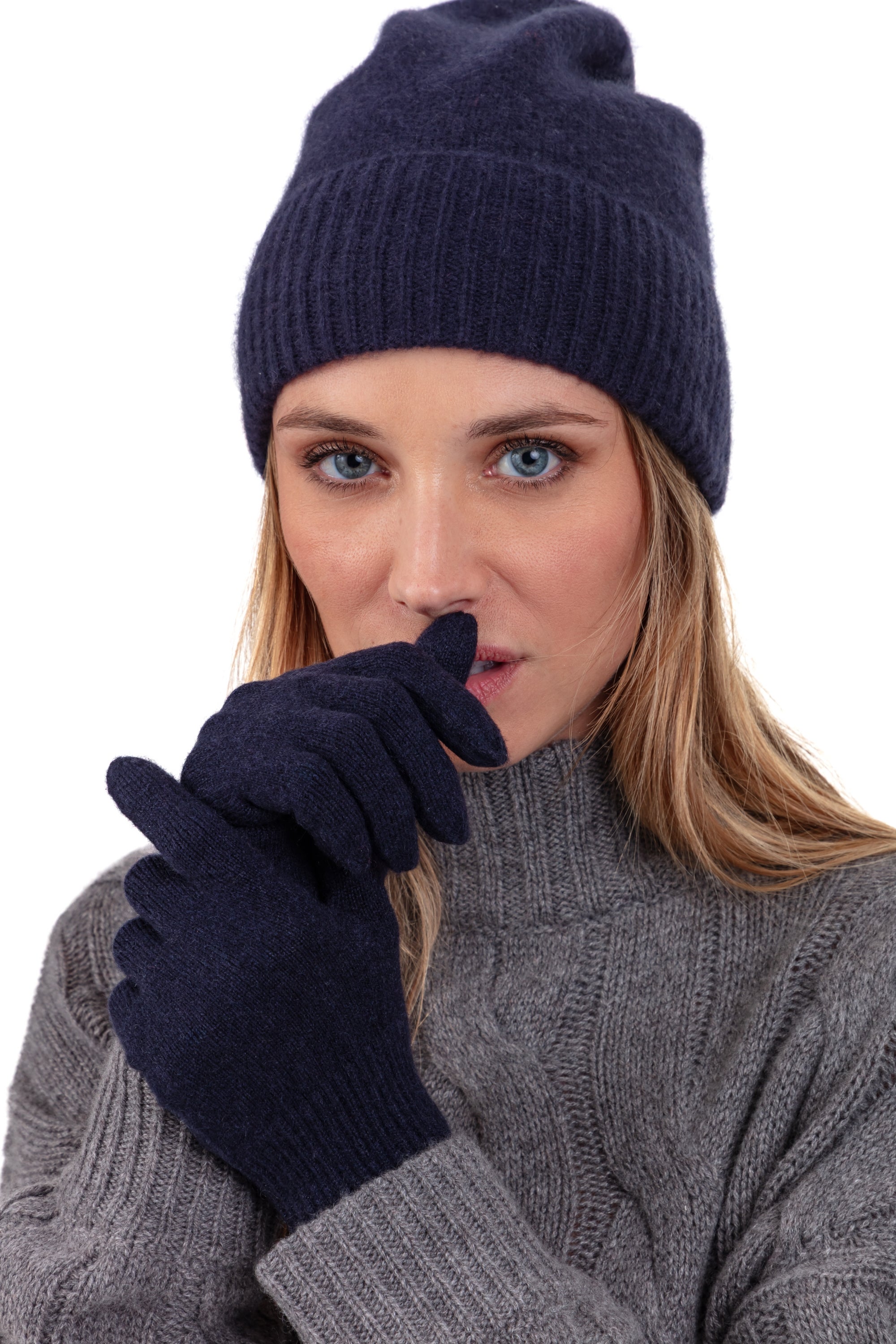 Pilou en cocoon cachemire mixte - navy - Mahogany