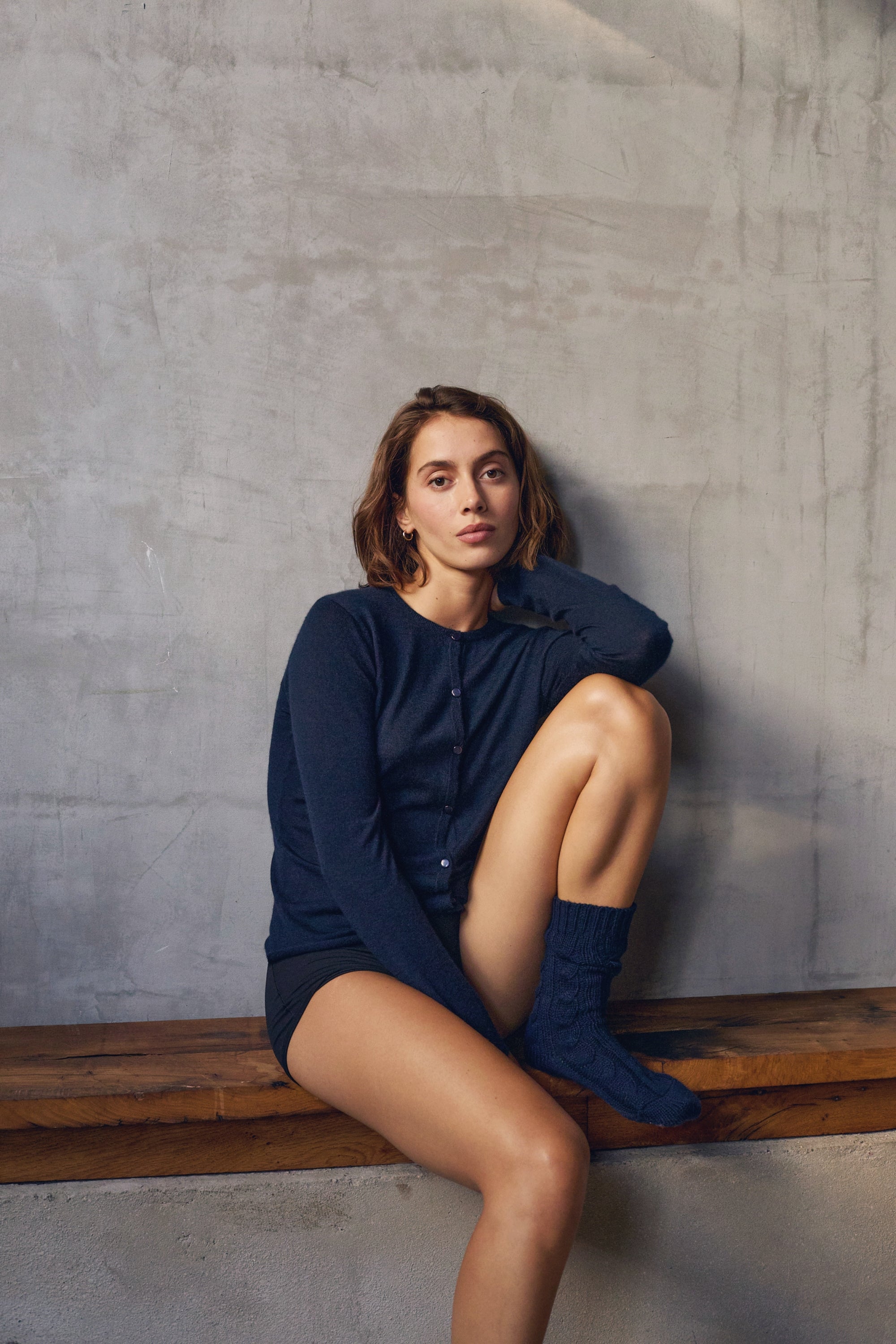 Cardigan en duvet de cachemire, 100 % duvet de Cachemire, femme, col col rond, fermeture à boutons, coupe droite, manches longues, normale / 2 et 4 fils, tricot normal, Mahogany