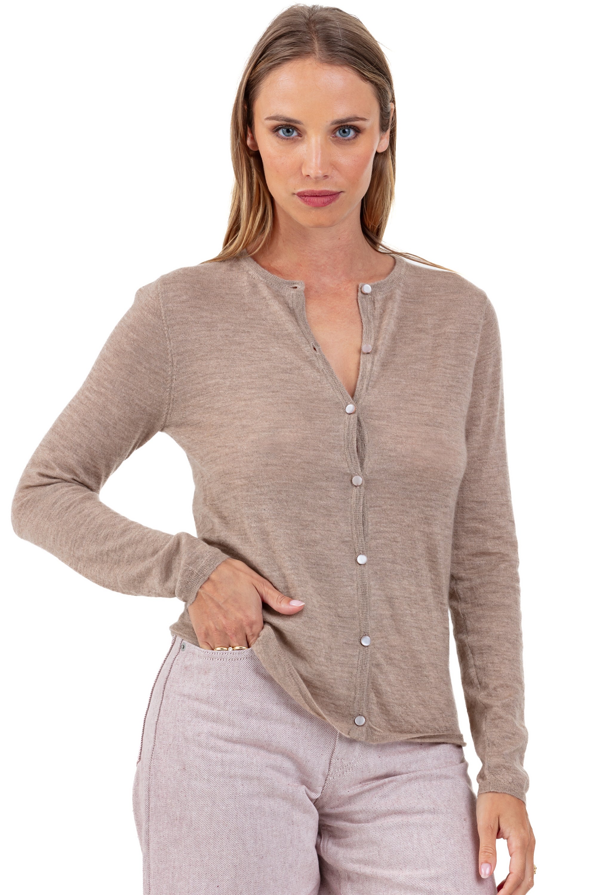 Pise en duvet de cachemire femme - vison - Mahogany