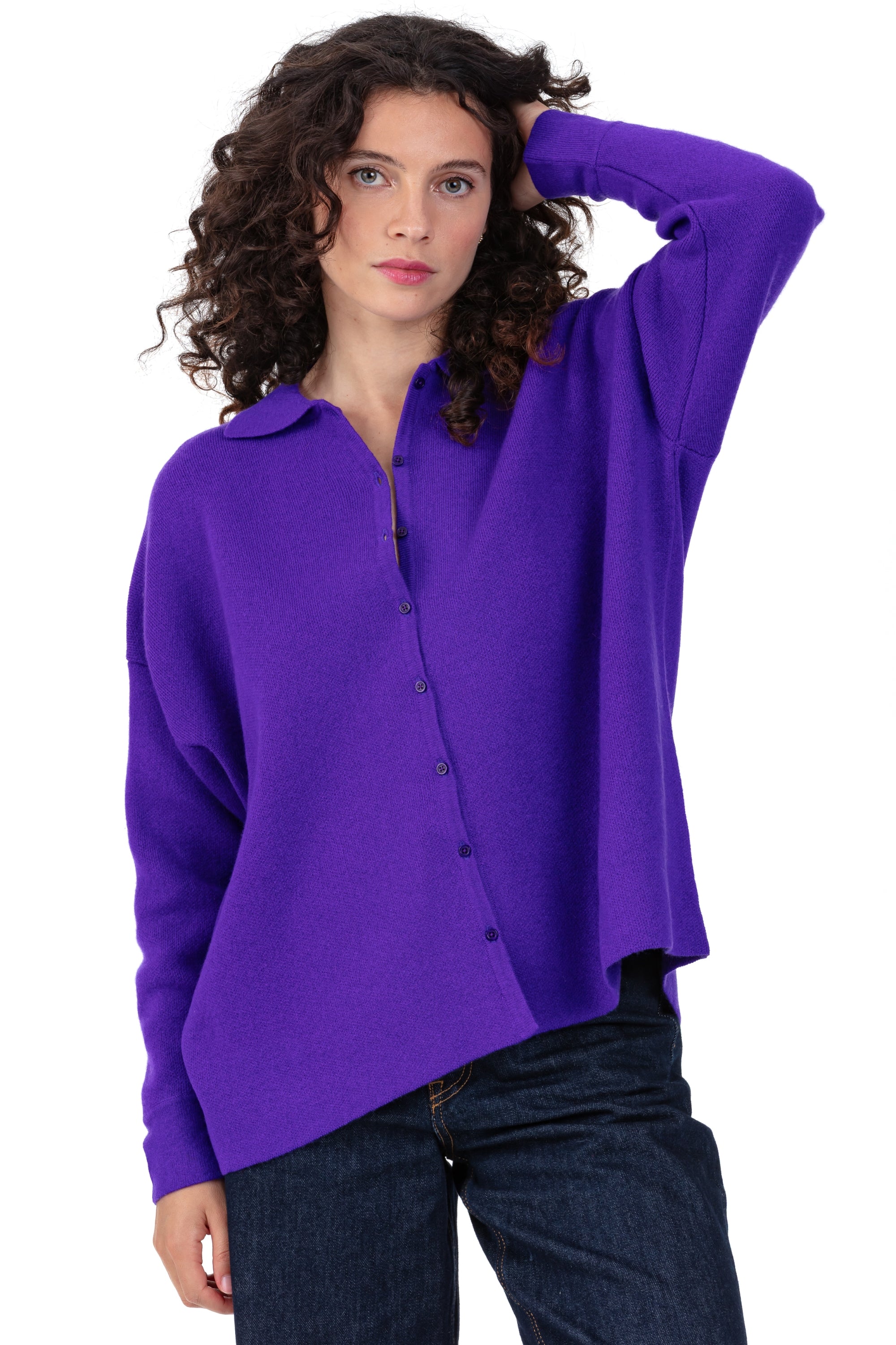 Poppy en cachemire femme - wavelenght - Mahogany