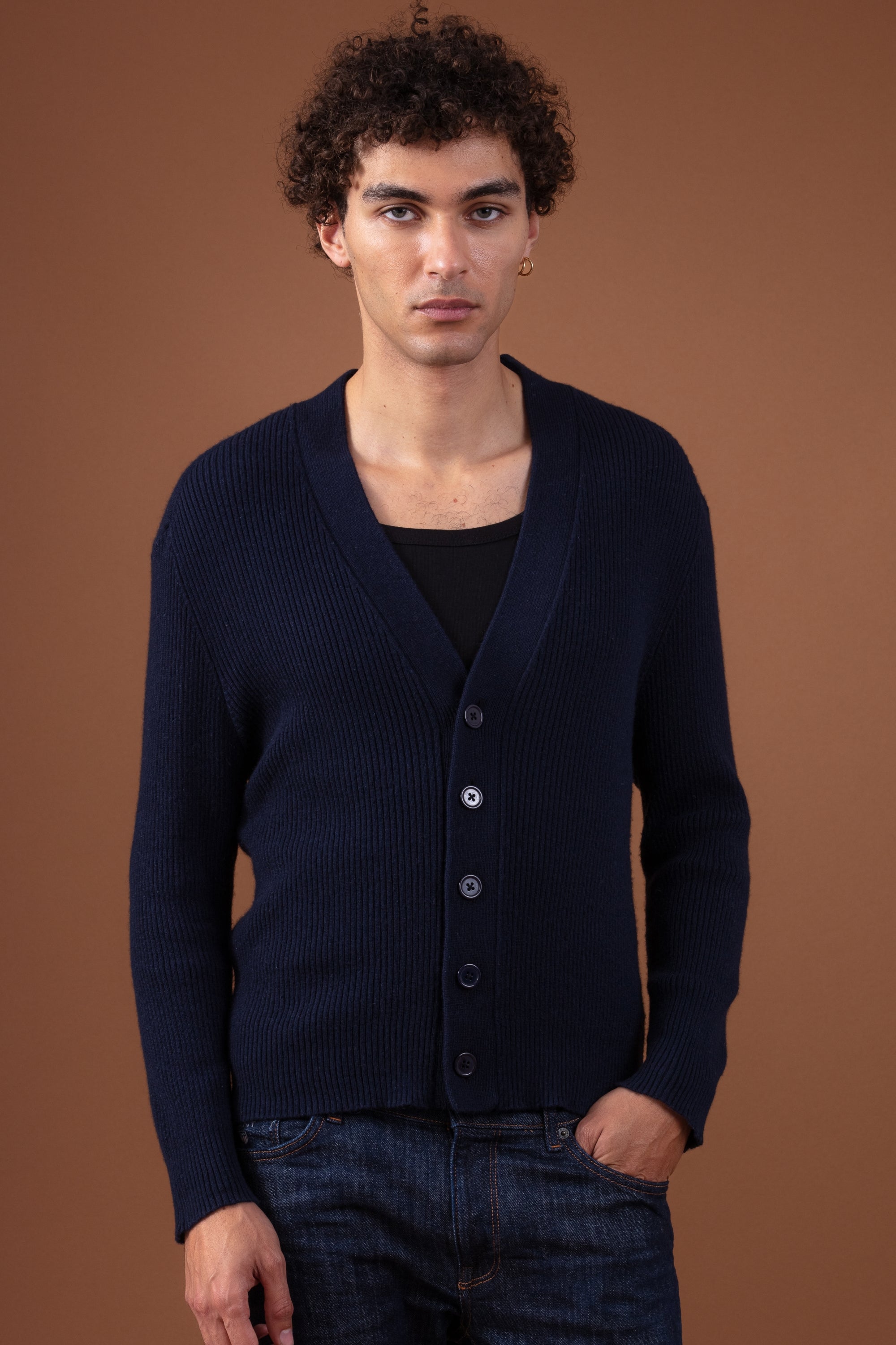 Porto en cachemire homme - marine foncé - Mahogany