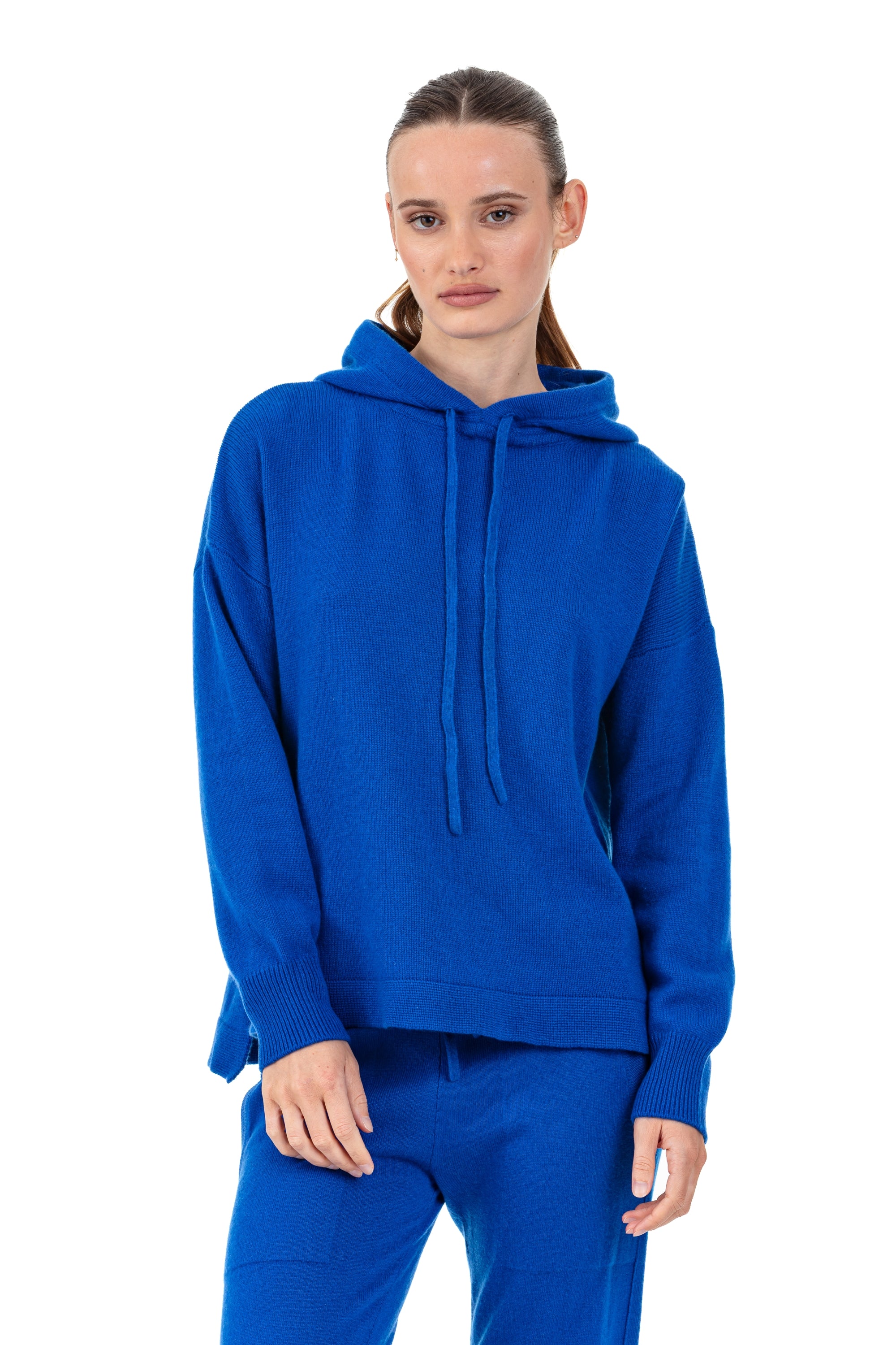 Pull en cachemire, 100 % Cachemire, femme, capuche, coupe oversize, manches longues, fine, , Mahogany