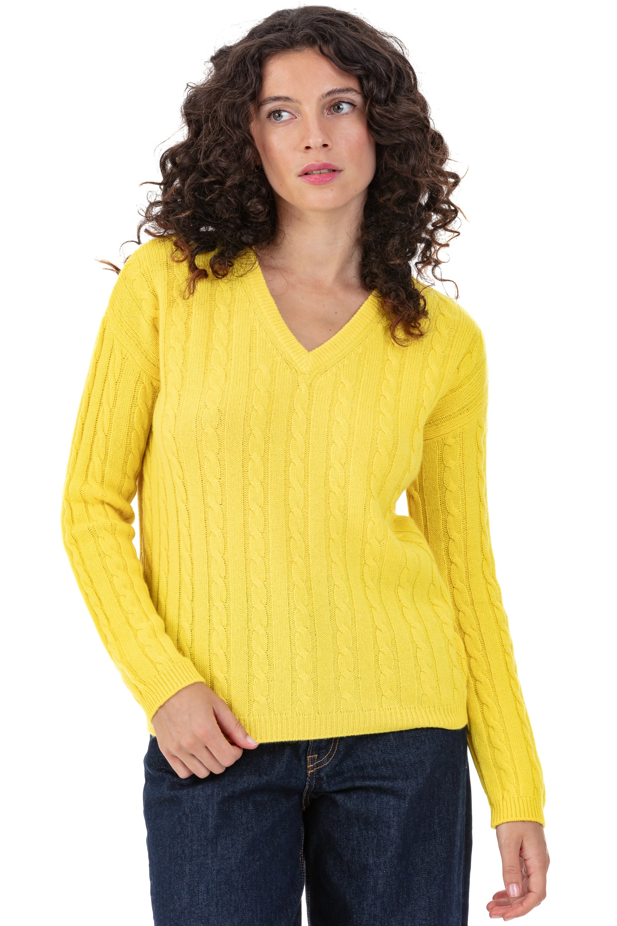 Pyla en cachemire femme - jaune citric - Mahogany