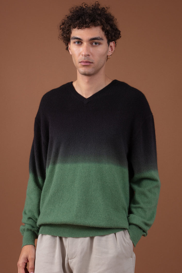 Telaviv en cachemire homme - noir / foliage - Mahogany