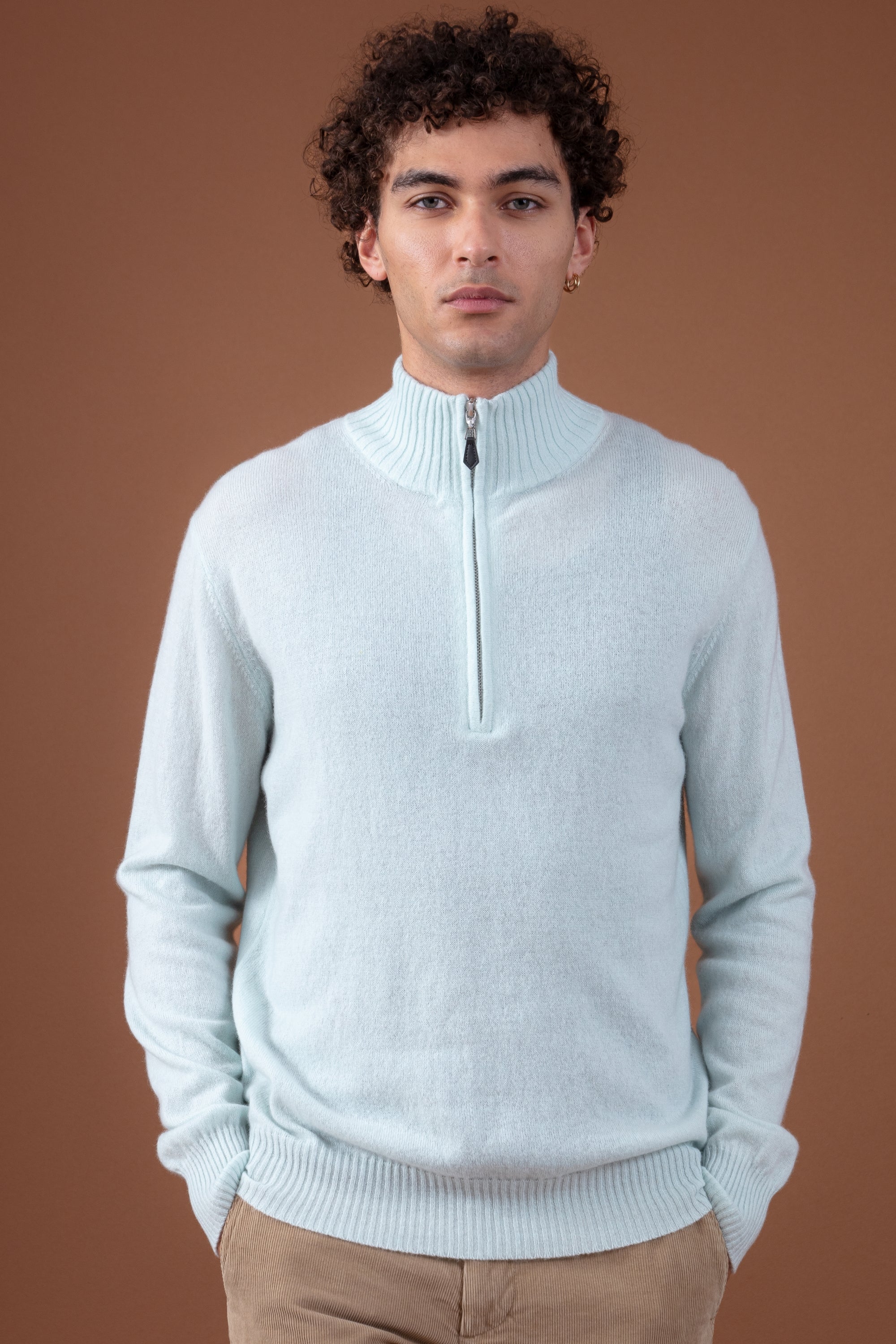 Chazam en cachemire homme - aqua - Mahogany