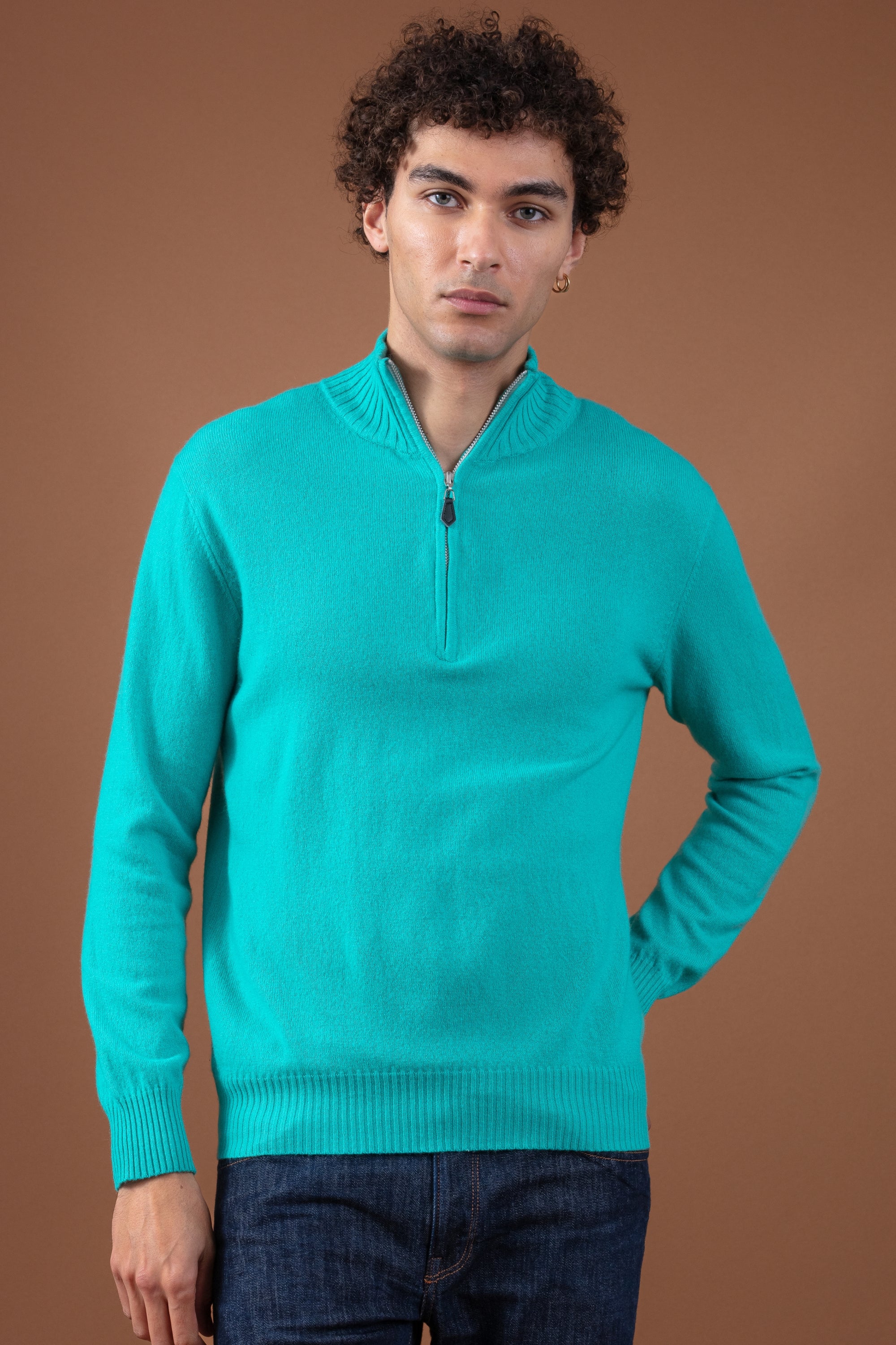 Chazam en cachemire homme - jade - Mahogany