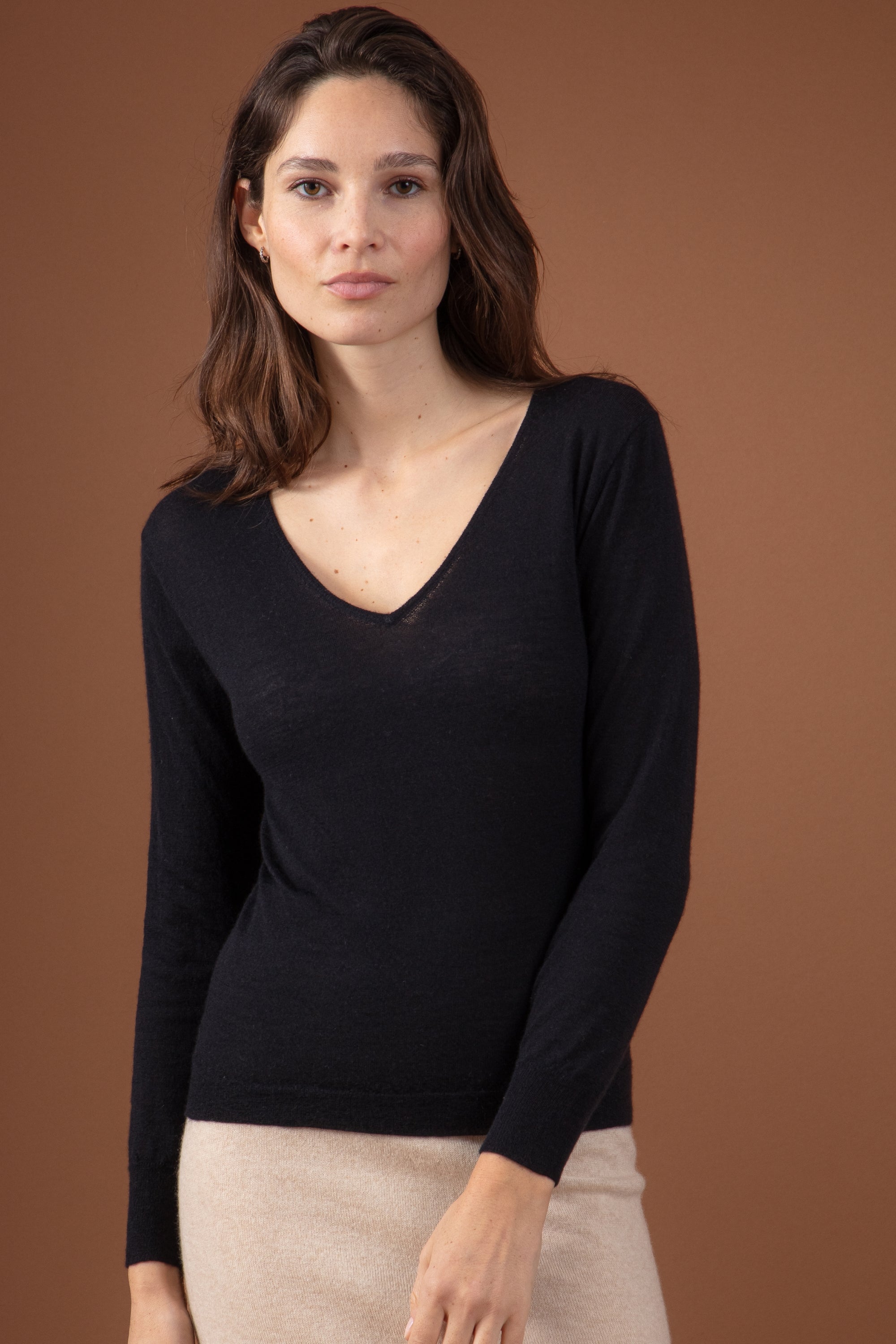 Picchu en duvet de cachemire femme - noir - Mahogany