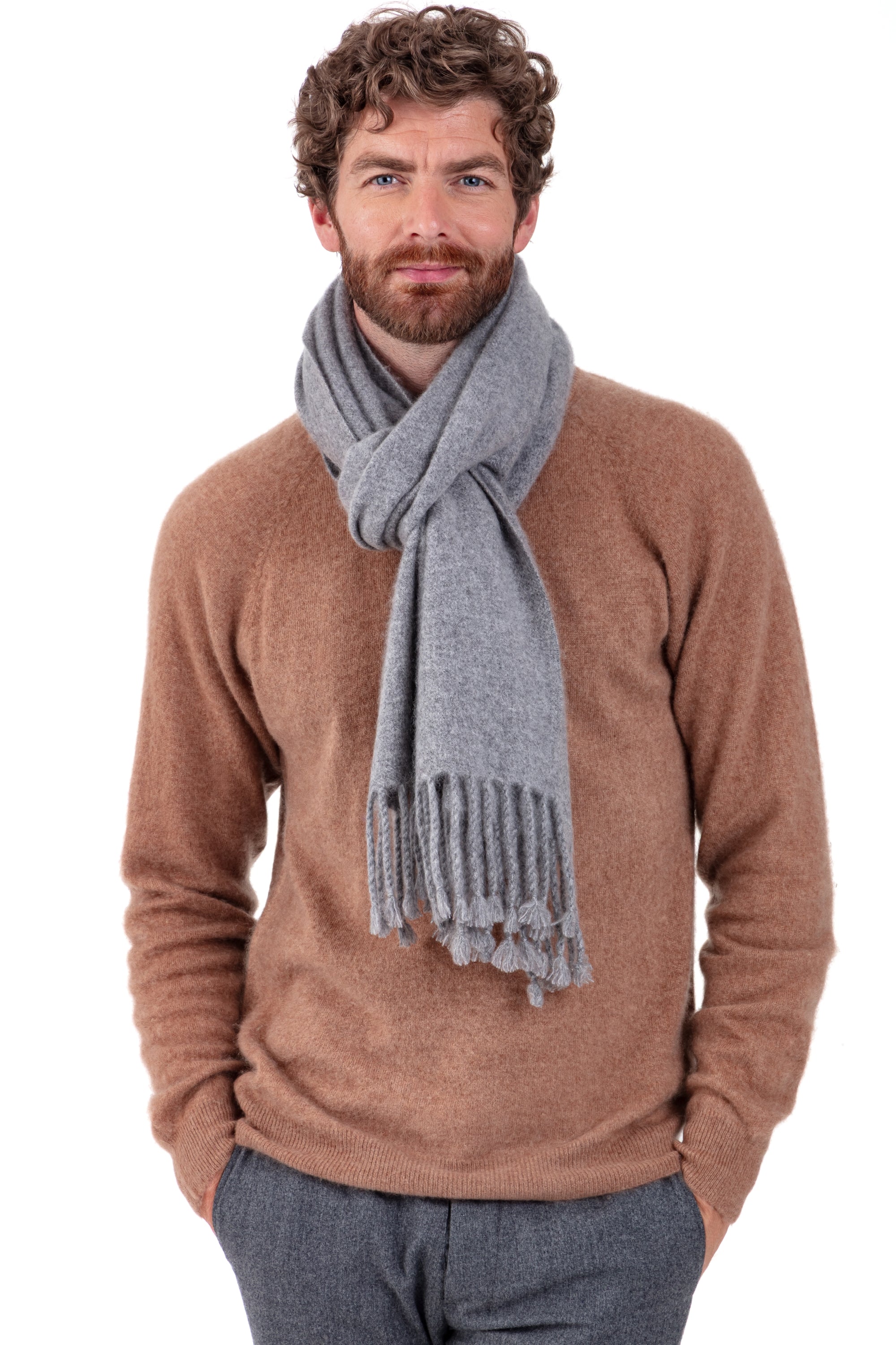 Portovecchio en cocoon cachemire mixte - grey - Mahogany