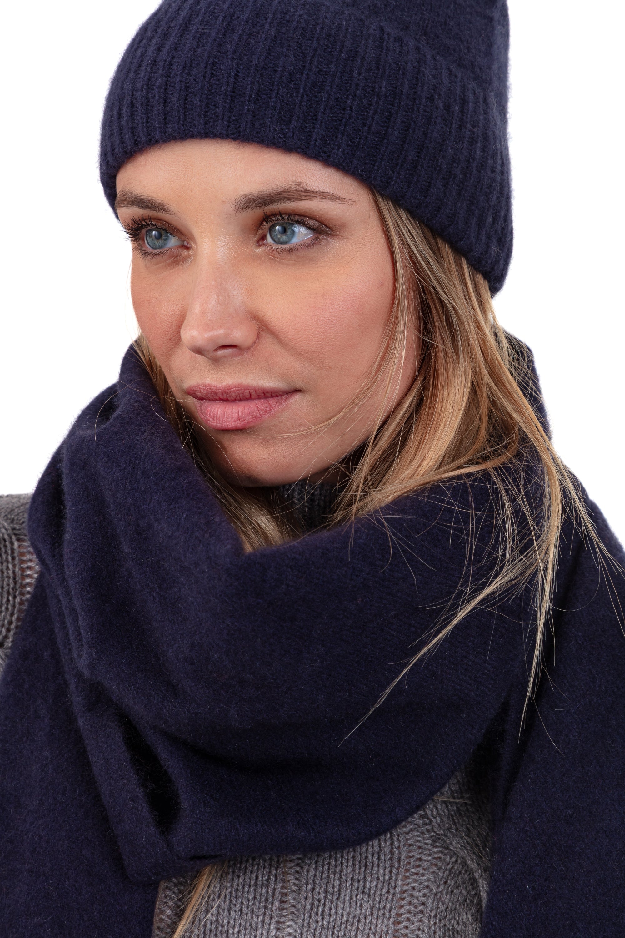 Portovecchio en cocoon cachemire mixte - navy - Mahogany