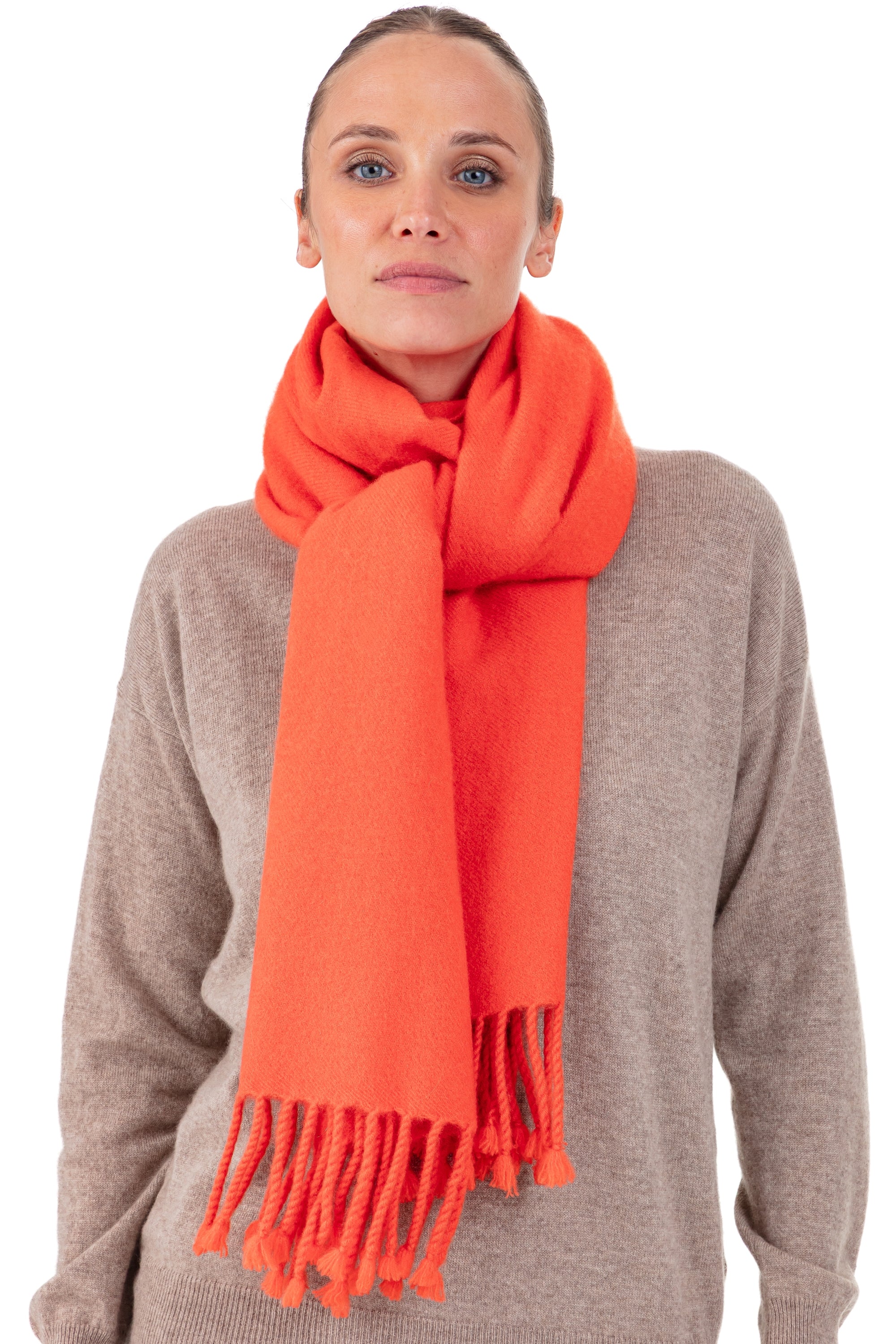 Portovecchio en cocoon cachemire mixte - orange - Mahogany